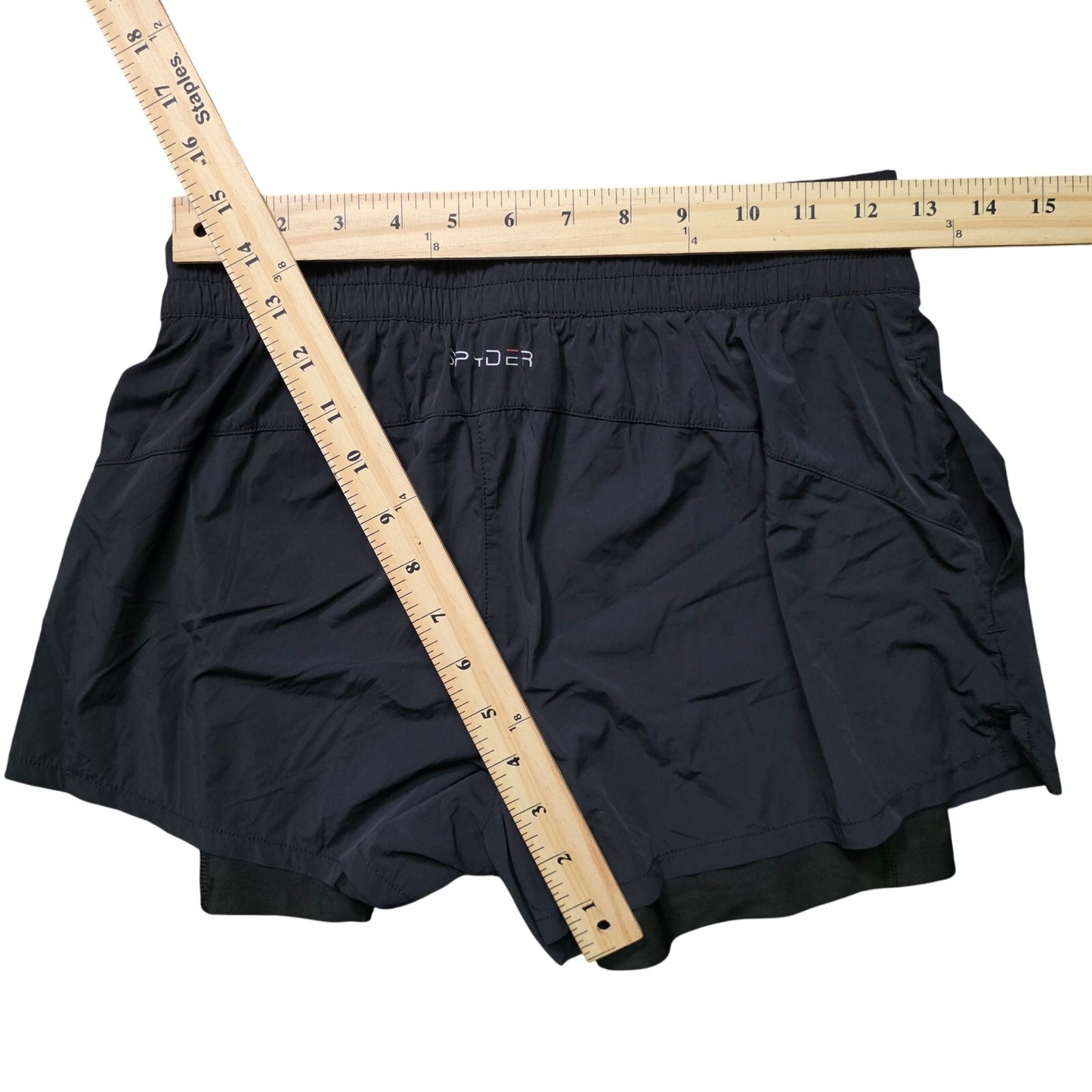 Spyder Women’s Black Lined Running Shorts Size S Gym Active