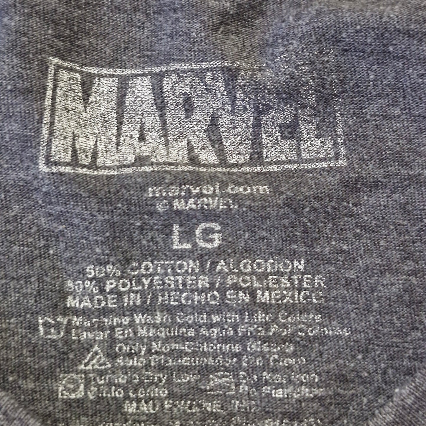 Captain America Men’s Large Gray Graphic Tee Marvel Short Sleeve Crew Neck