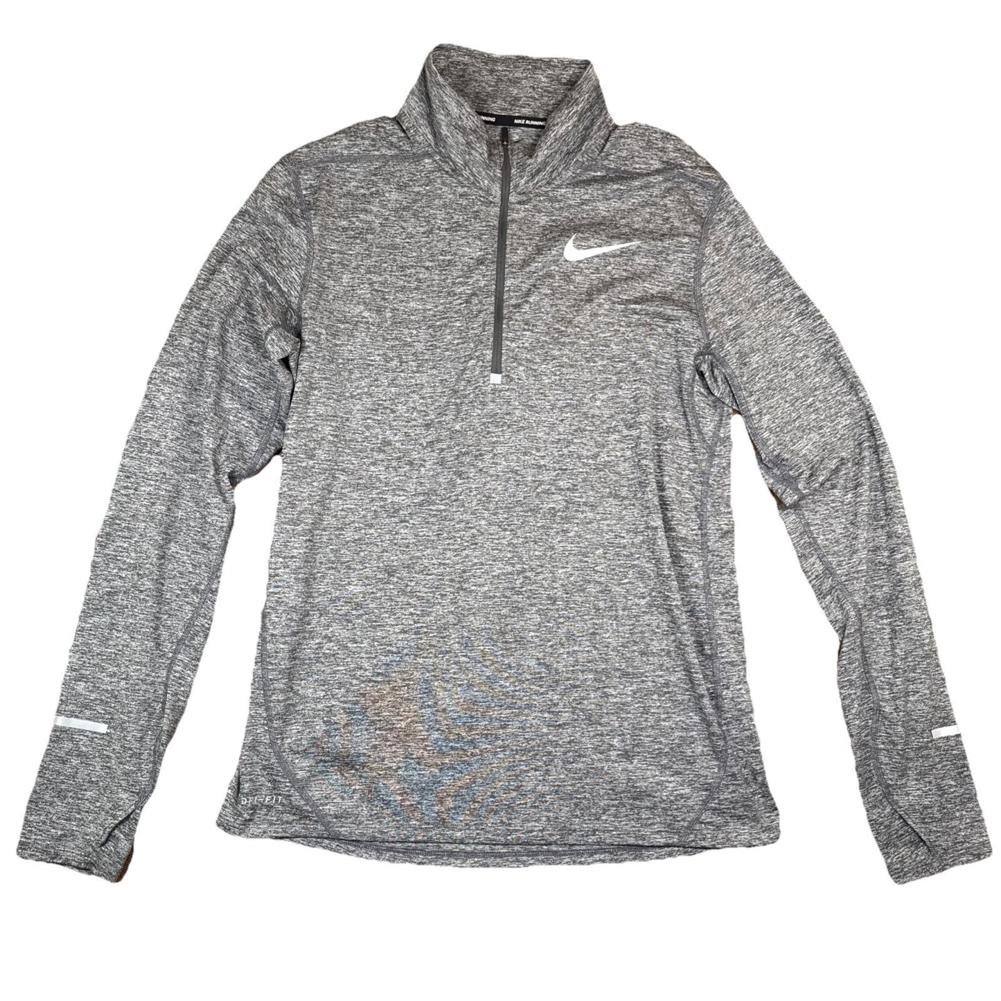 Nike Dri-Fit Quarter Zip Pullover Men’s M Gray Long Sleeve Running Training