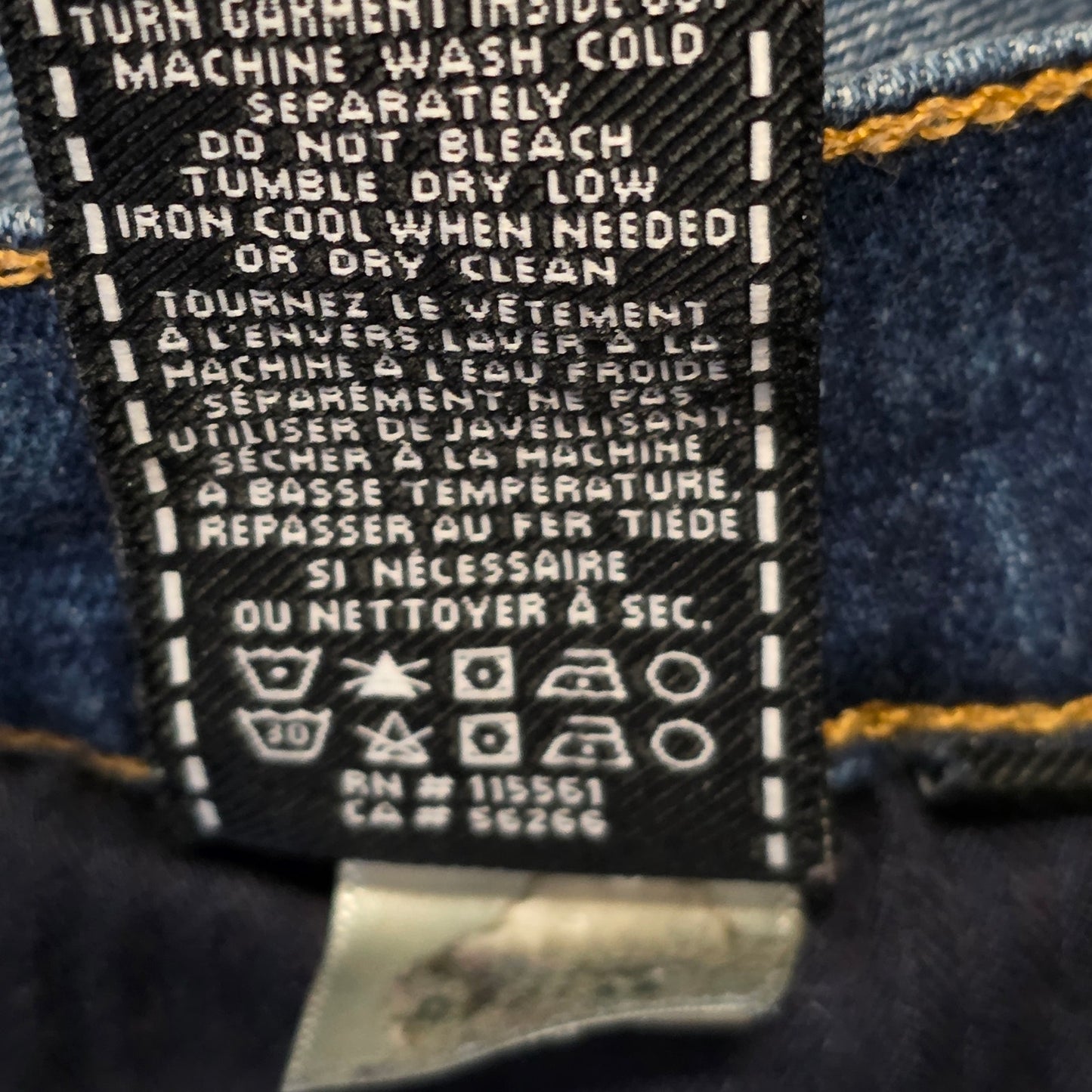 7 For All Mankind The Ankle Skinny Jeans Women’s 32 Distressed Denim Blue