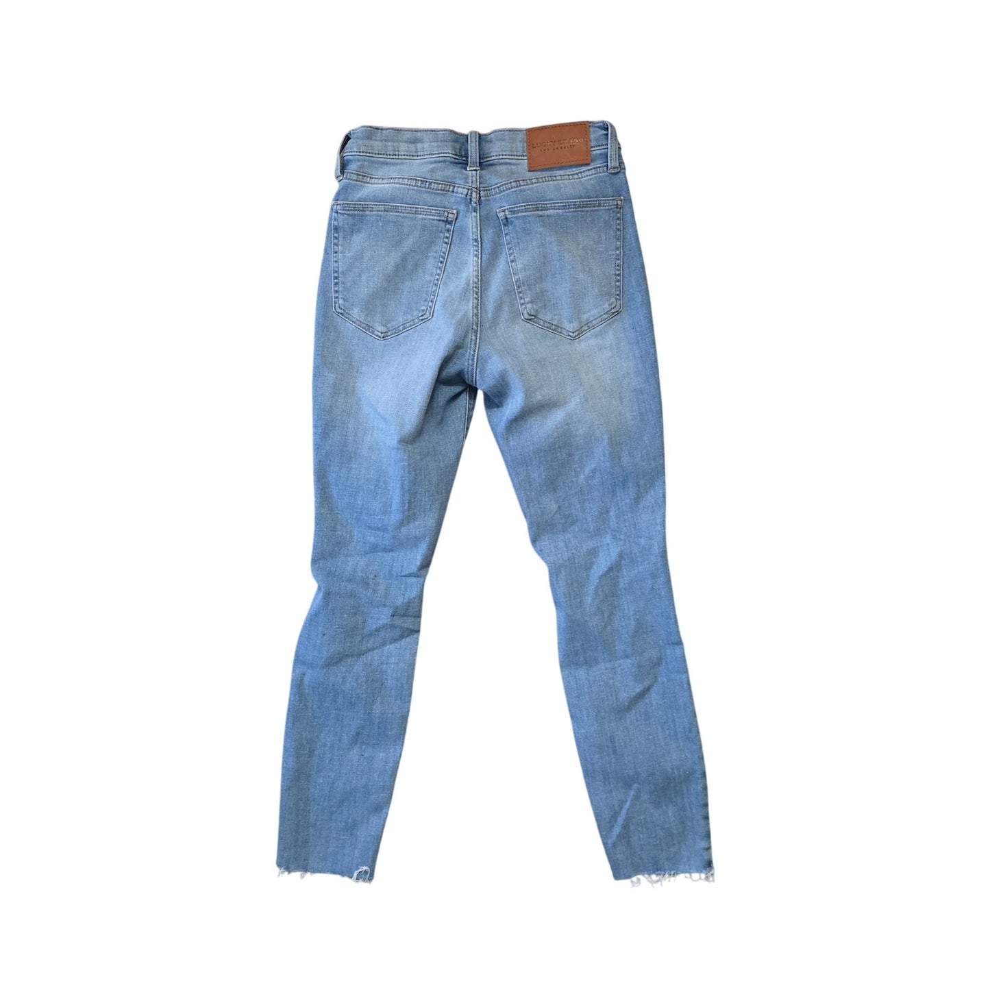 Lucky Brand Mid Rise Ripped Jeans Women’s 26 Light Wash Ankle