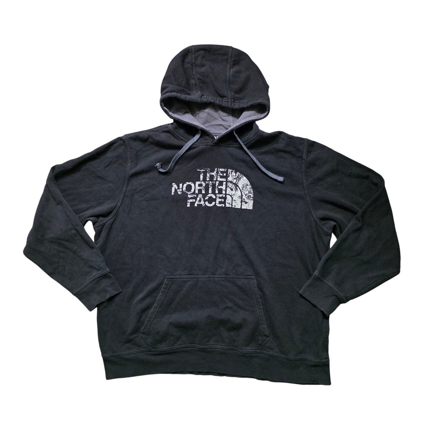 The North Face Pullover Logo Hoodie Men’s XXL Black Kangaroo Pocket