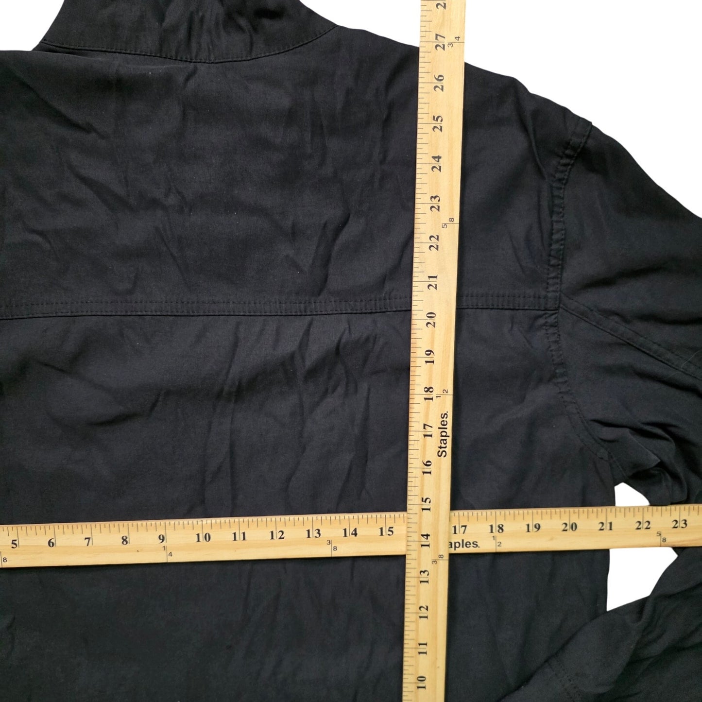 Orvis Bomber Jacket Men’s Medium Black Nylon Full Zip Water Resistant