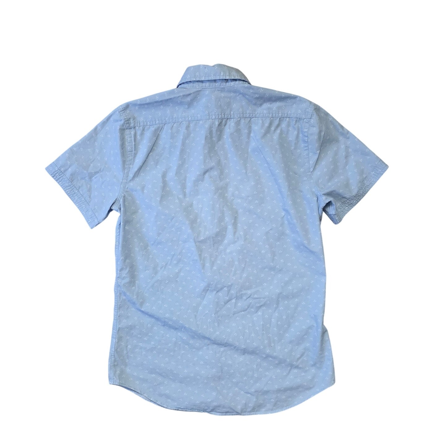 Express Dress Shirt Mens S Light Blue Soft Wash Short Sleeve
