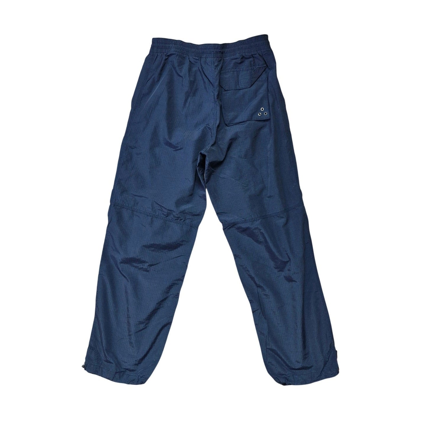 Y2K Vintage Navy Blue Cargo Windbreaker Pants Men’s Size M Baggy Nylon