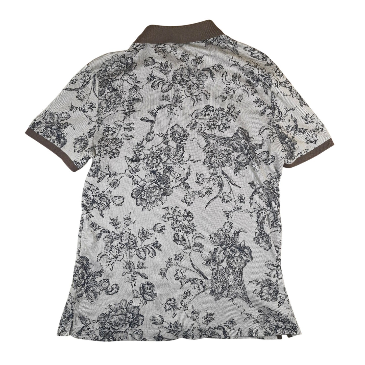 Banana Republic Luxury Touch Floral AOP Polo Shirt Mens Size Large