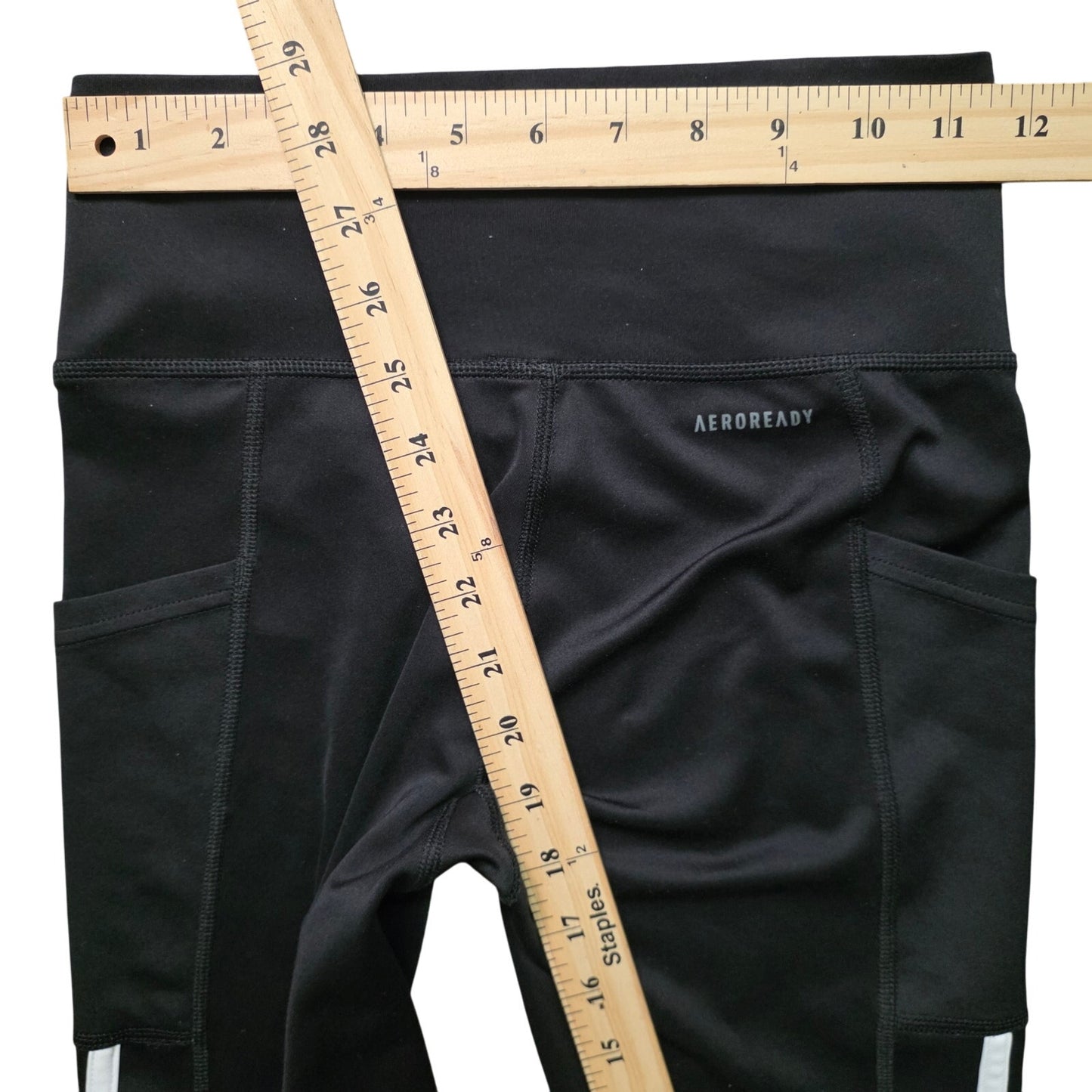 Adidas Primegreen Active Capri Pants Women’s XS Black Stretch Pocket