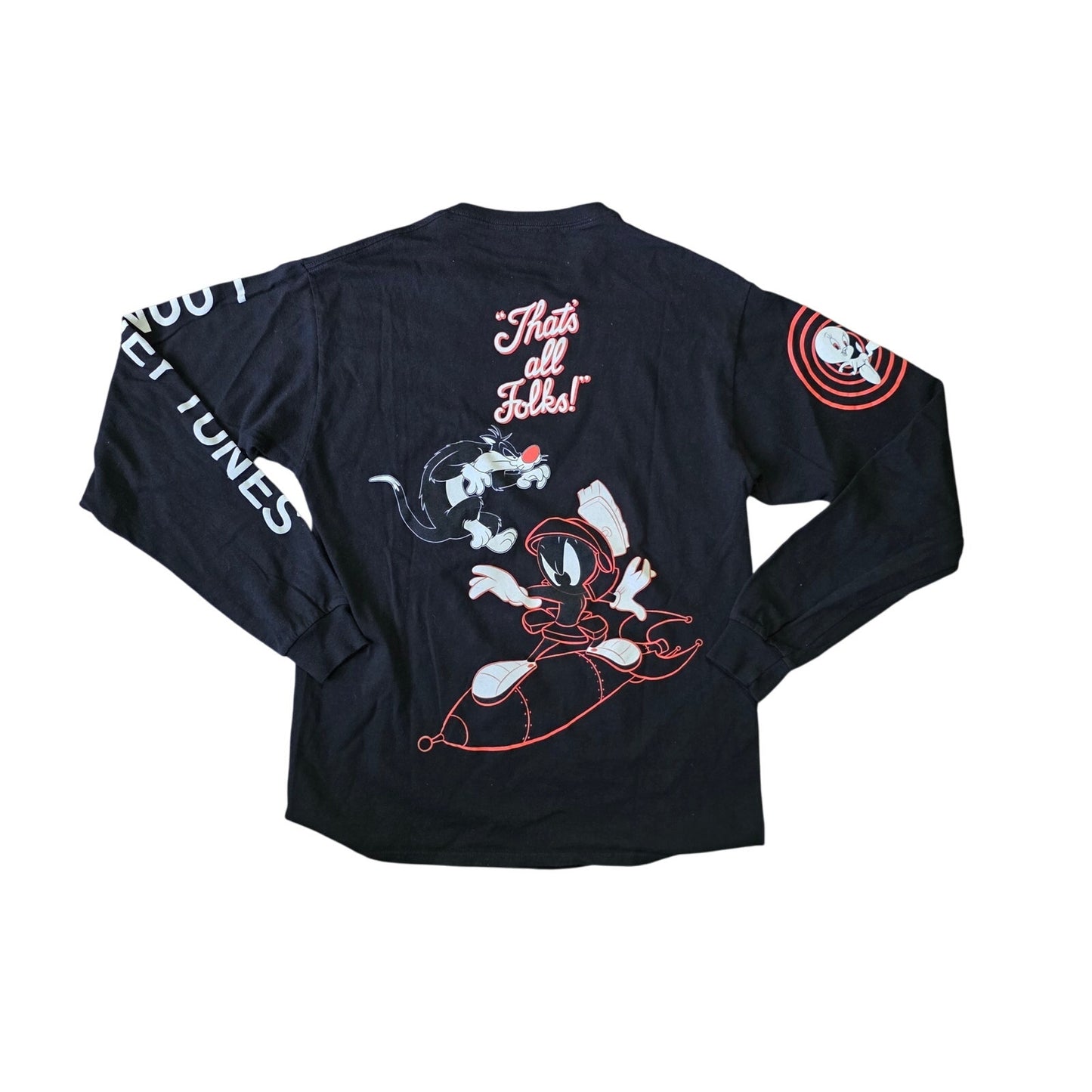 Looney Tunes Long Sleeve T-Shirt Men’s M Black Bugs Sylvester Taz