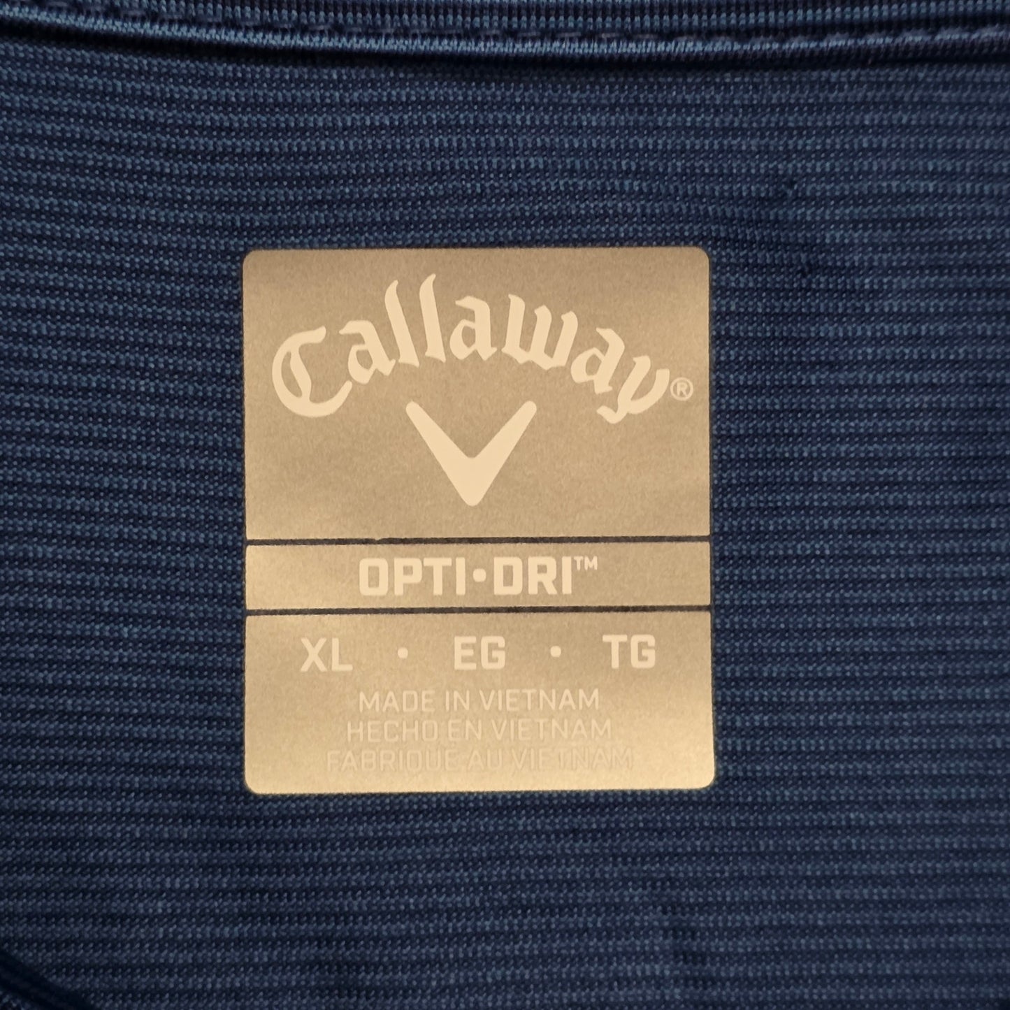Callaway Core Performance Golf Polo Men’s XL Blue Peacoat Opti‑Dri Stretch