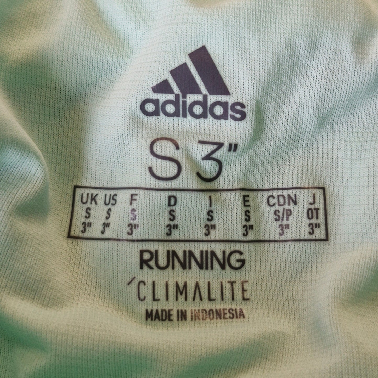 Adidas Climalite Running Shorts Women’s Size Small Green 3" Athletic Gym Workout