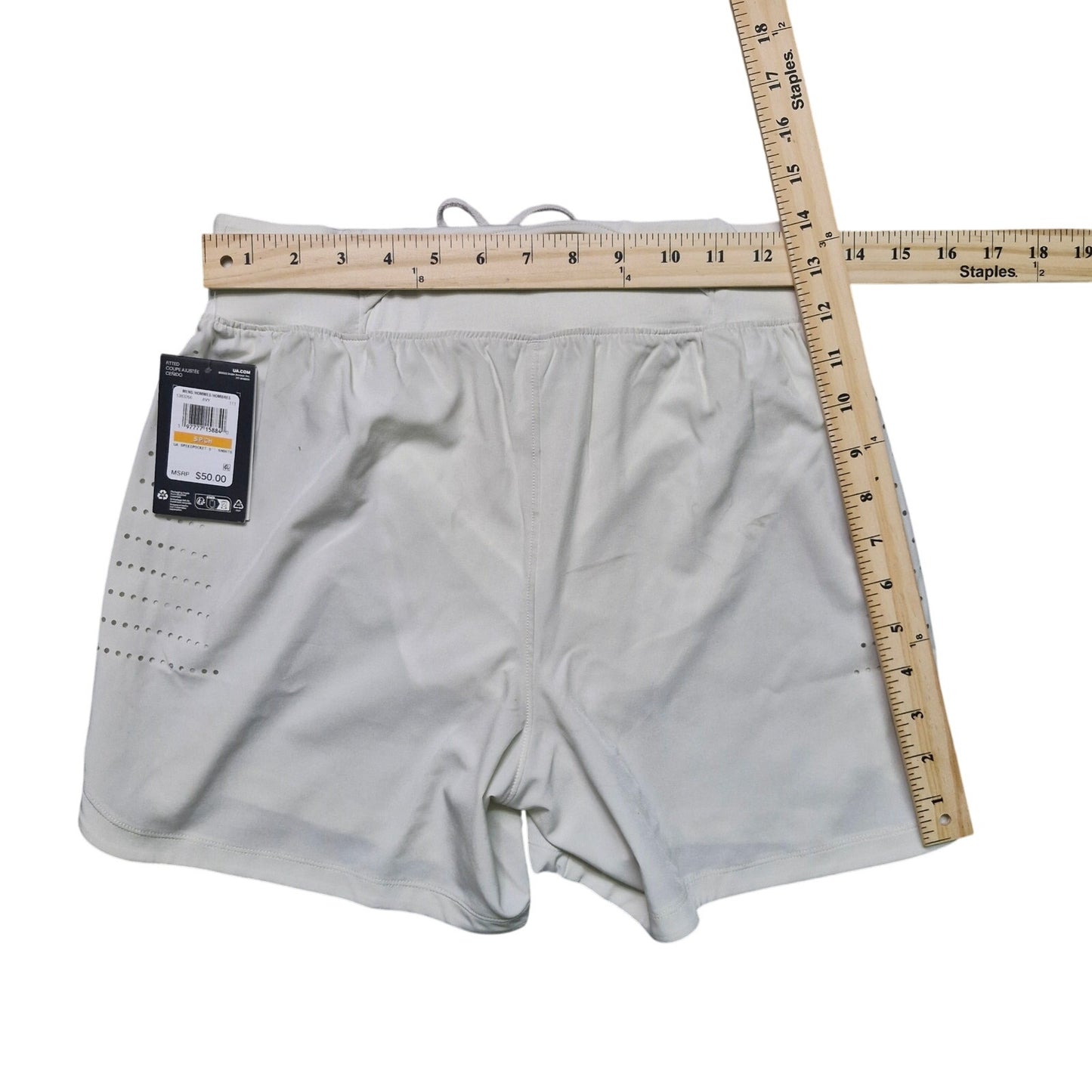 Under Armour Women’s Gray Speedpocket Athletic Shorts Small Run Workout Quick-Dry