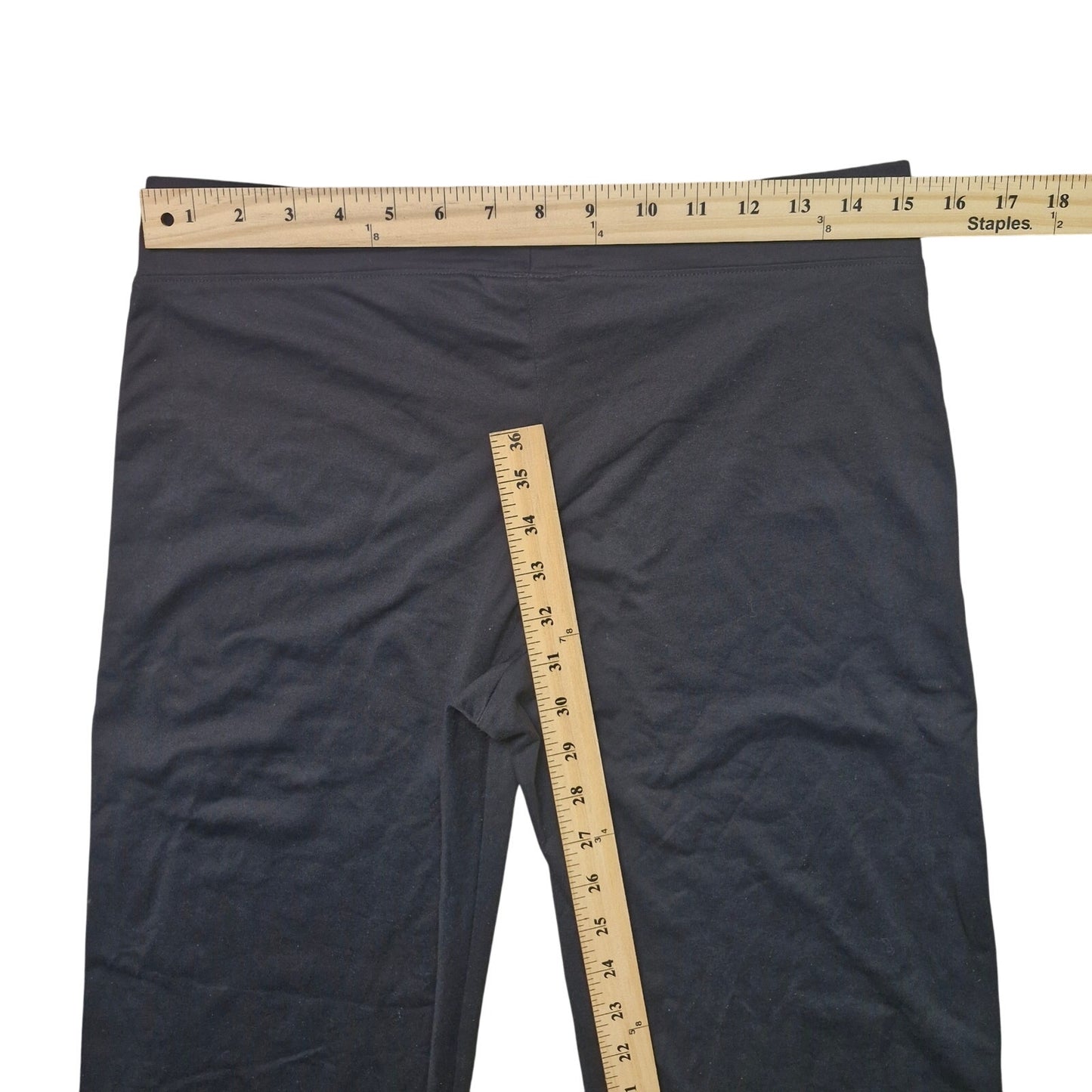 Athleta Wide Leg Crop Pants Women’s Medium Black Made in USA Activewear
