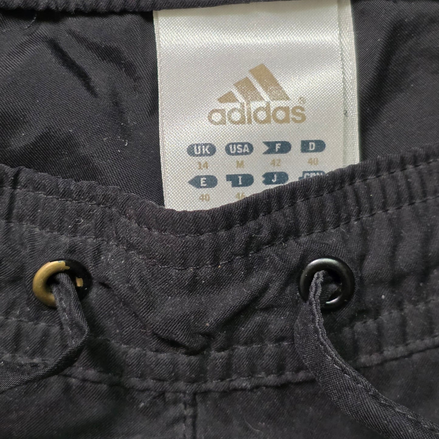 Adidas Track Pants Men’s Medium Black White 3-Stripes Polyester