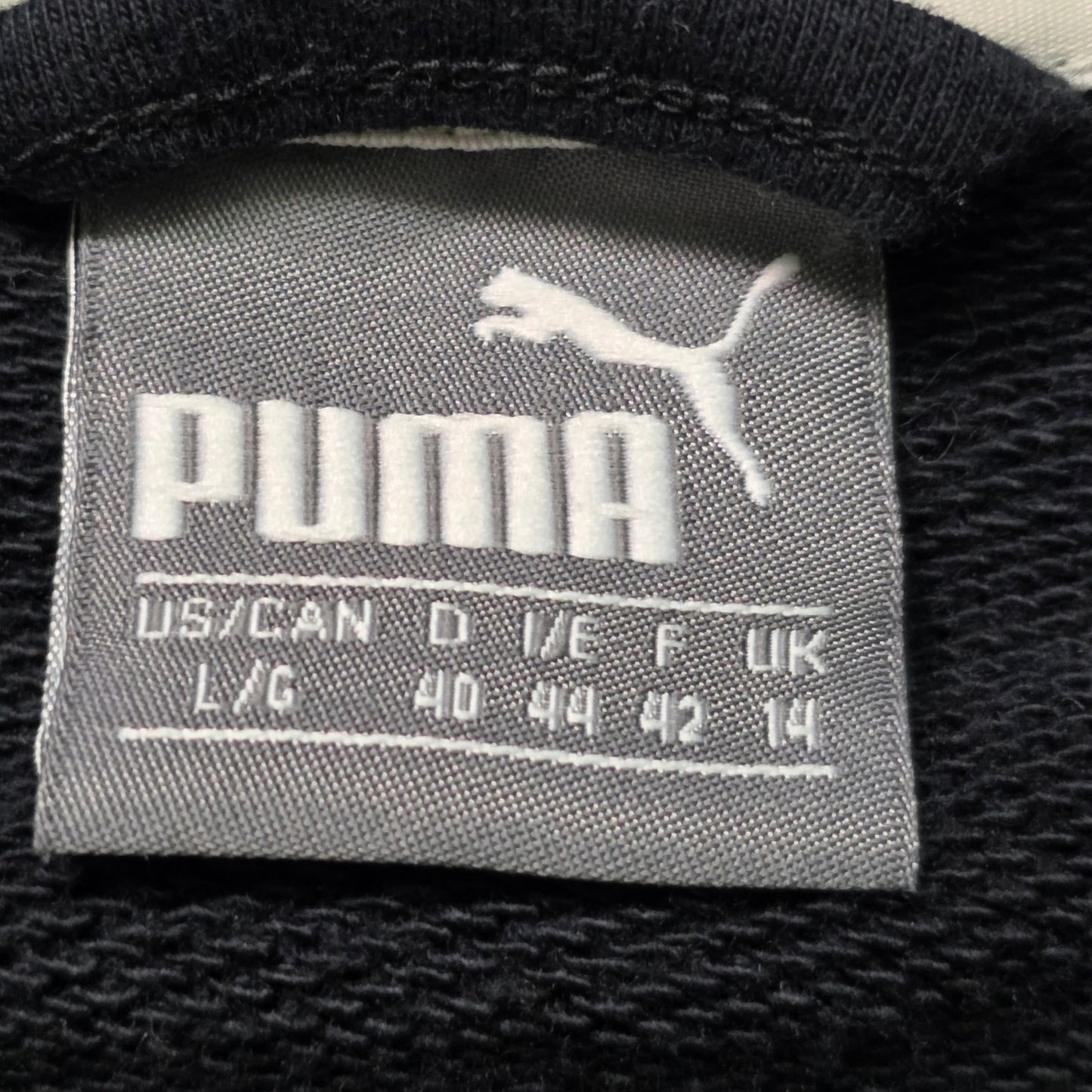 PUMA Track Jacket Men’s Large Black Full Zip Athletic