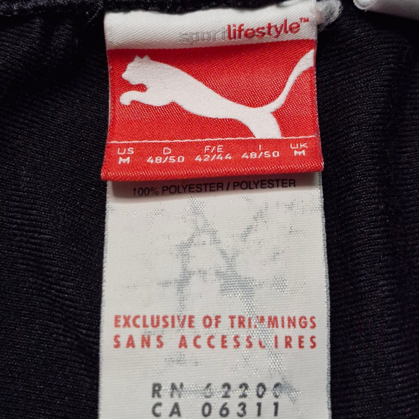 PUMA Men's Black Track Pants Size M Lightweight Activewear Joggers