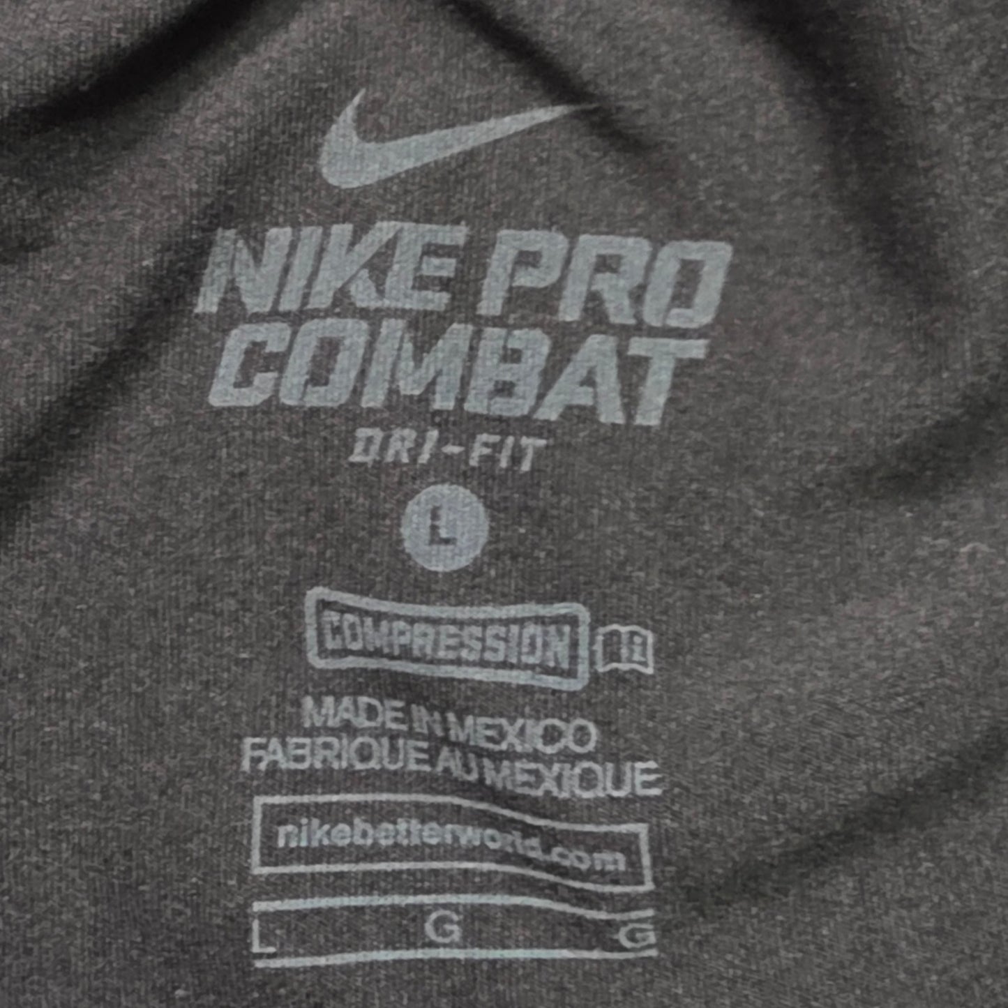 Nike Pro Combat Compression Shorts L Black Athletic
