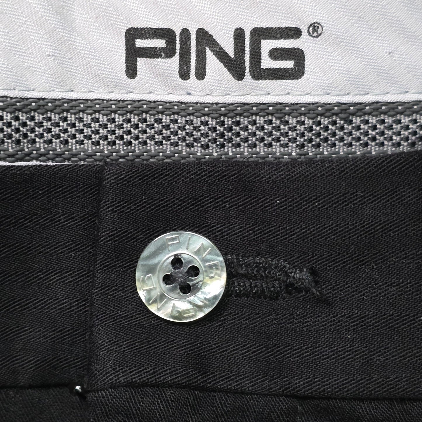 Ping Golf Performance Pants Men’s 36x32 Black Chino Cuffed Pleated