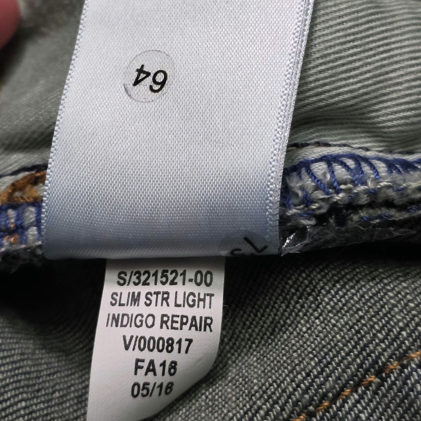 GAP 1969 Slim Fit Jeans Men’s 34x30 Blue Stretch Destructed Denim