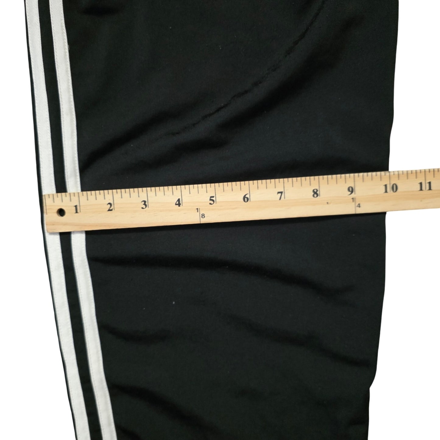adidas 3-Stripes Tricot Regular-Fit Open Hem Track Pants Men’s Medium Black