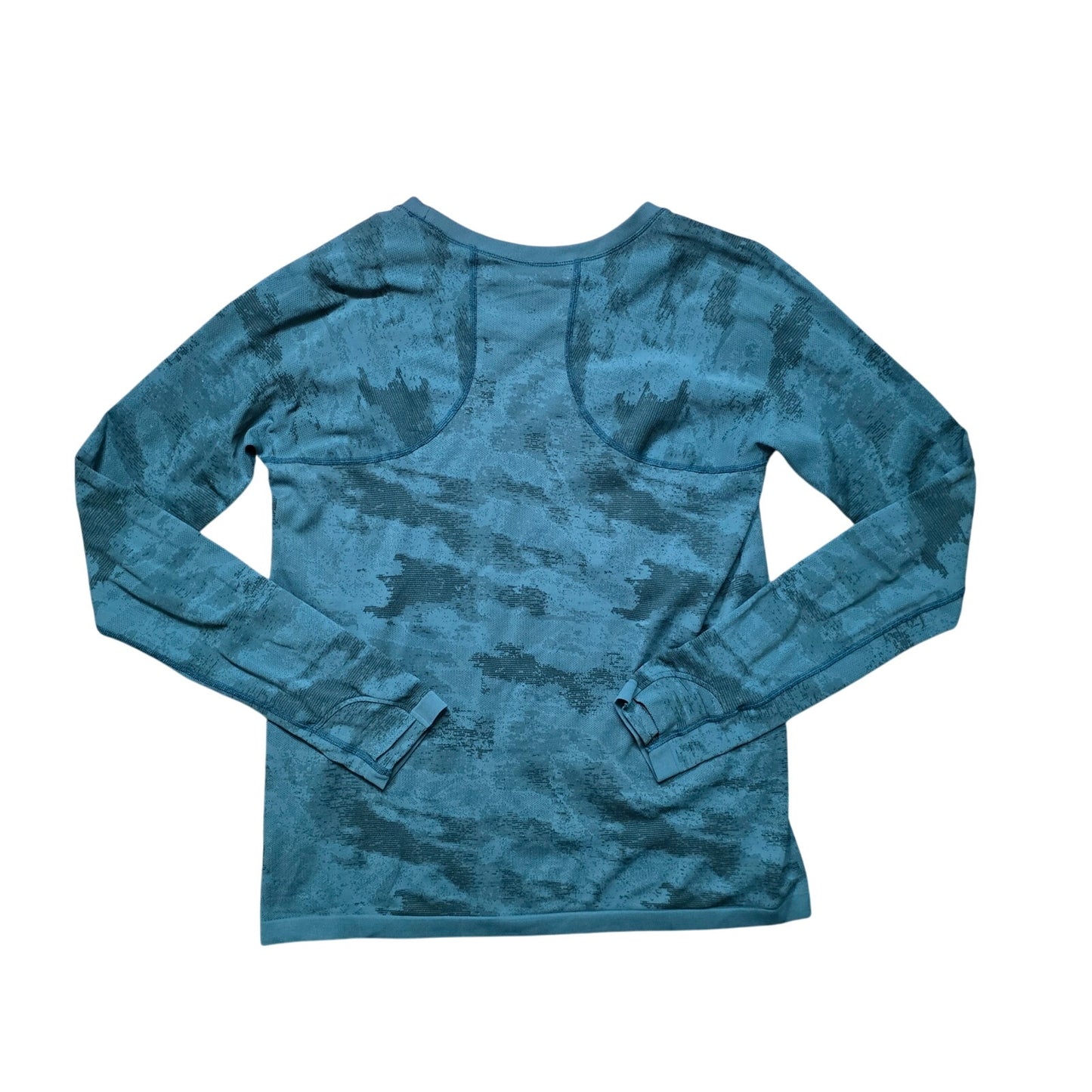 Athleta Momentum Long Sleeve Women’s XL Dark Surf Teal Camo