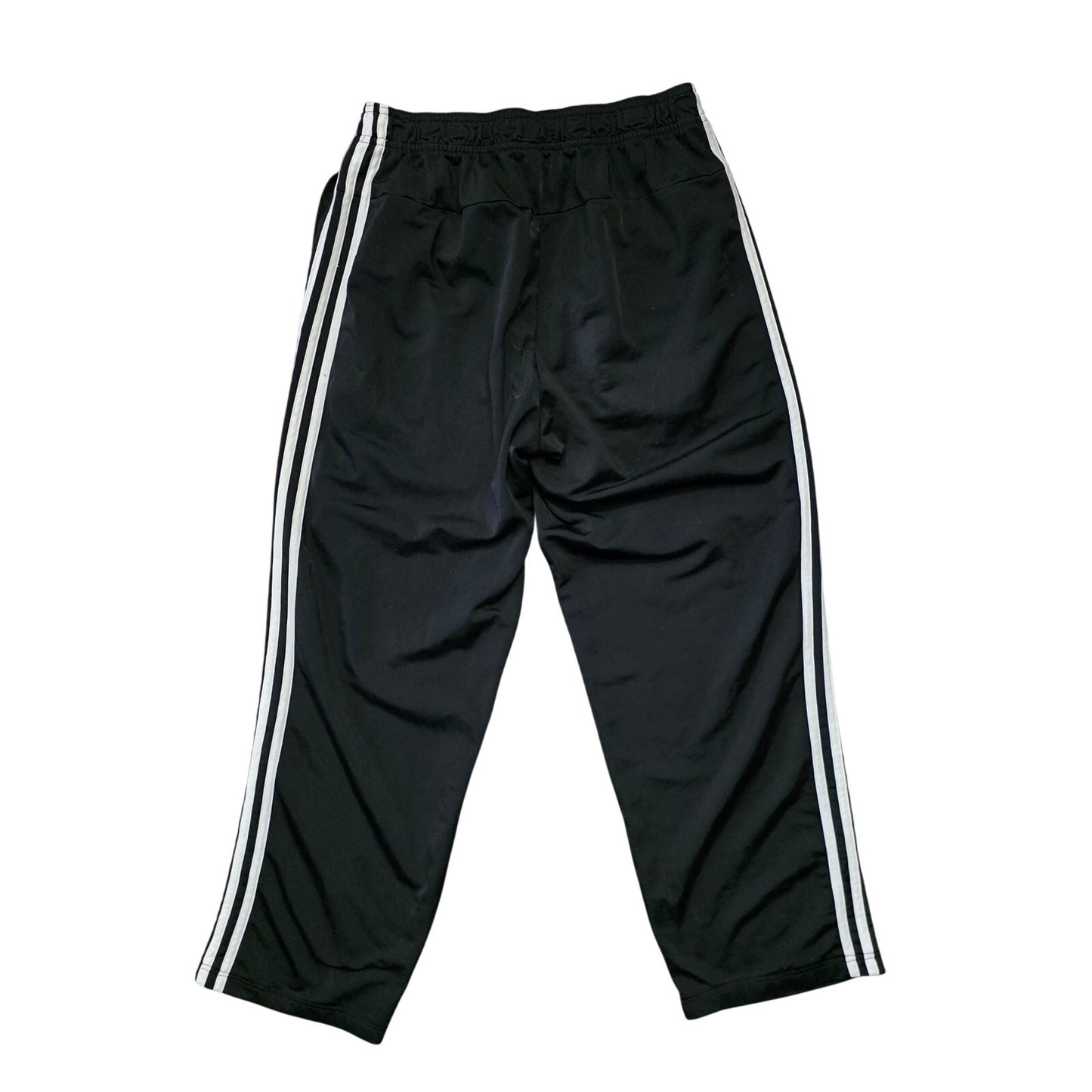 adidas 3-Stripes Tricot Regular-Fit Open Hem Track Pants Men’s Medium Black