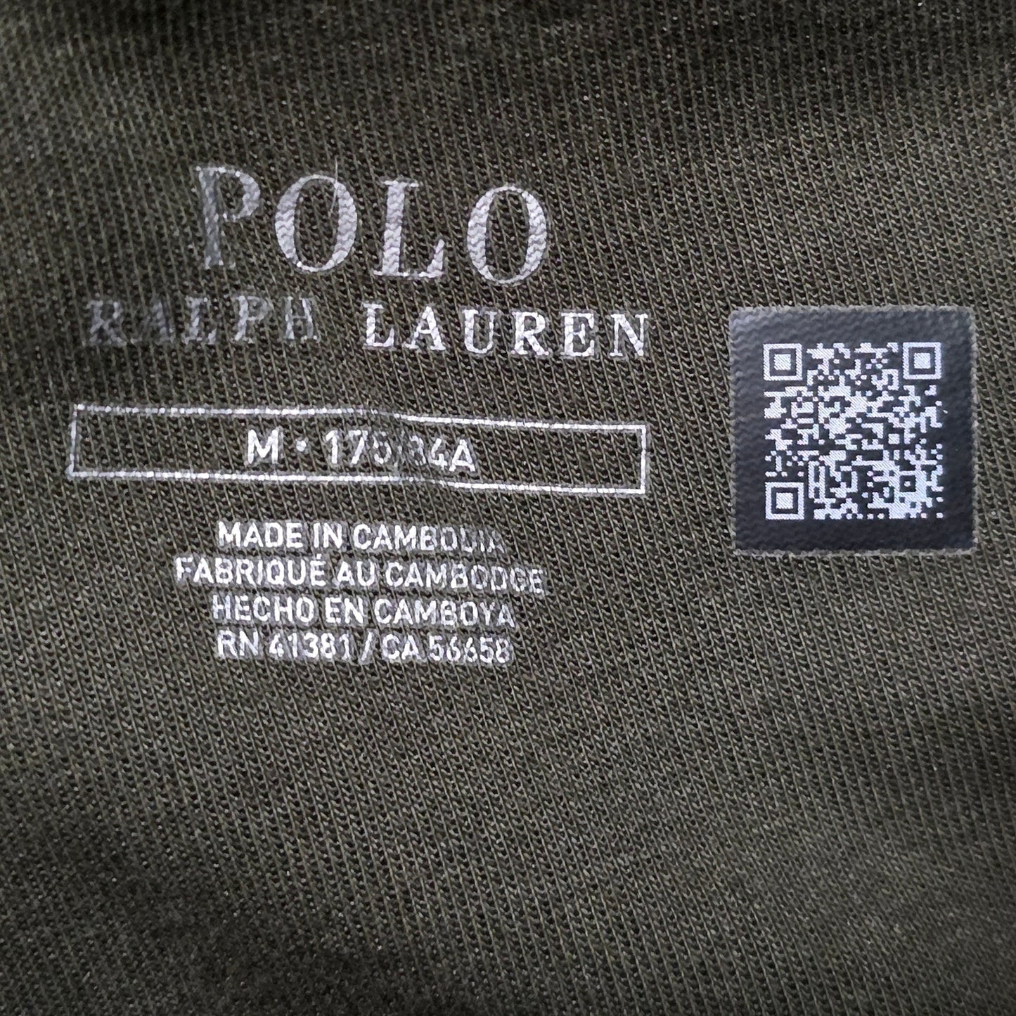 Polo Ralph Lauren Double Knit Cargo Jogger Track Pants Men’s M Olive No Drawstrings