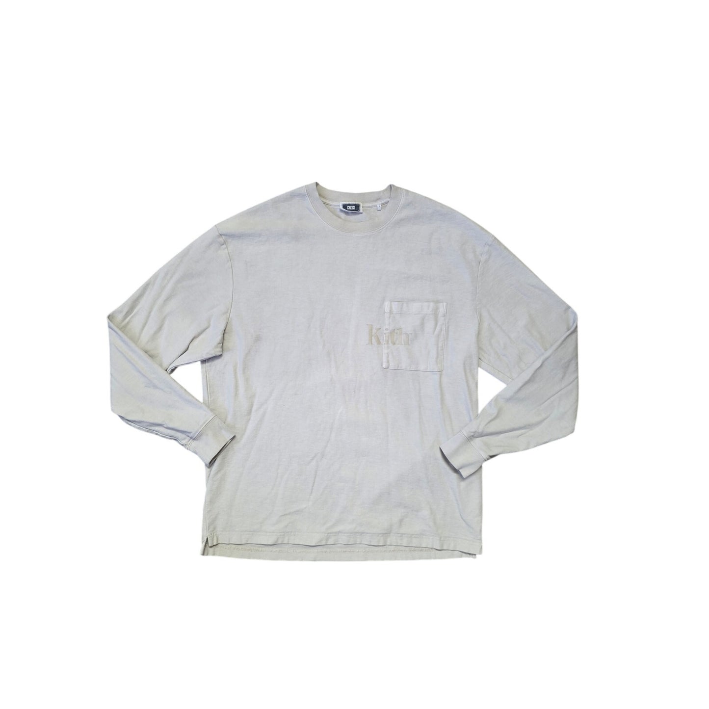 KITH Long Sleeve Pocket Logo T-Shirt Men’s M Cream