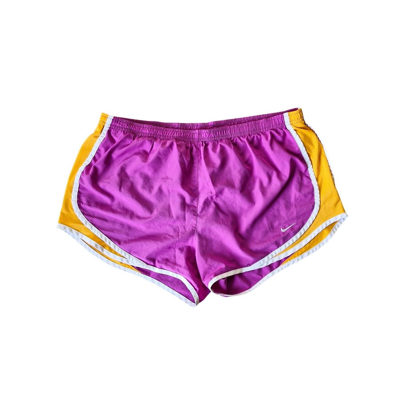 Nike Dri-Fit Women's Athletic Shorts Women's Size Large Purple Orange Running Gym