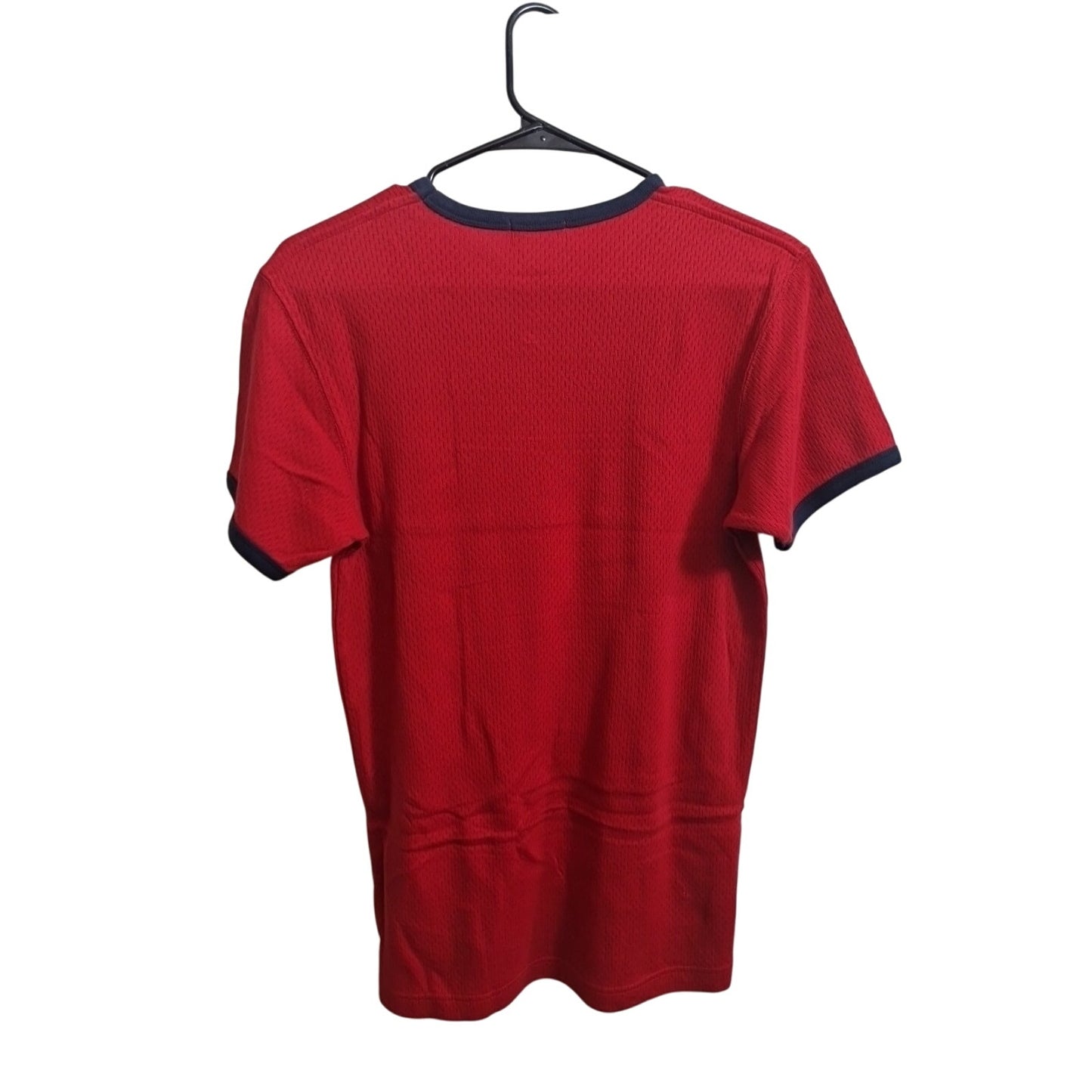 Polo Jeans Co. Ralph Lauren Red T-Shirt Men's M 100% Cotton Navy Trim