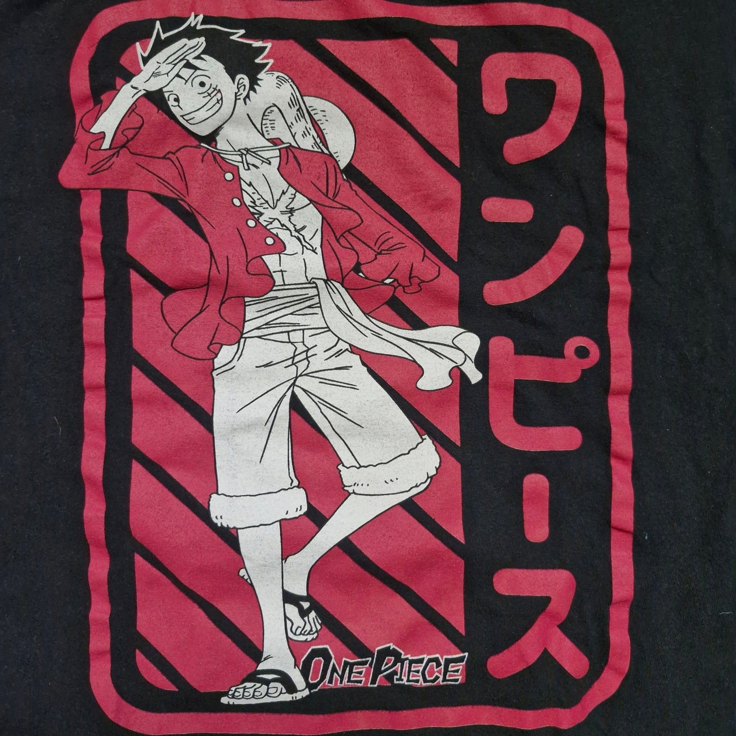 One Piece Anime Graphic T-Shirt Men’s Medium Black Crew Neck Tee