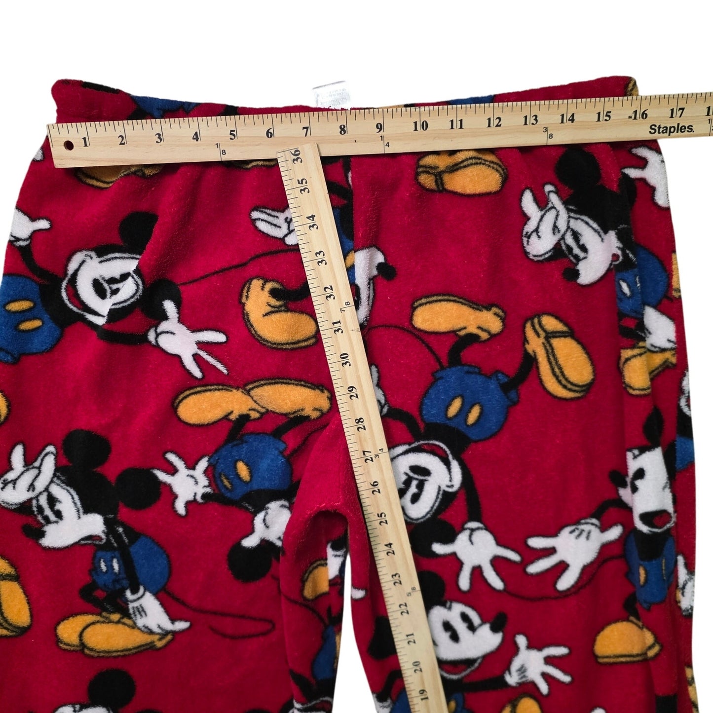 Disney Mickey Mouse Fleece Lounge Pants Red XL