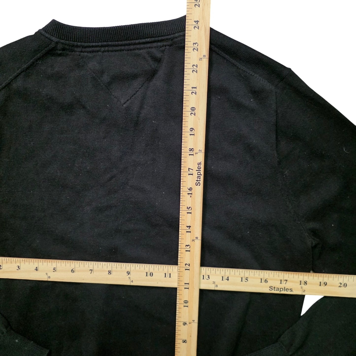 Tommy Hilfiger Pullover Sweatshirt Men S Black V-Neck Long Sleeve