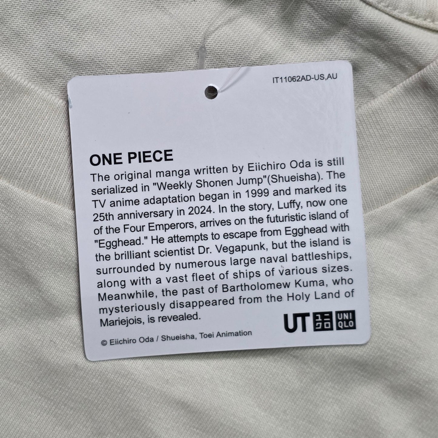 Uniqlo ONE PIECE UT T-Shirt Men’s XL Off White Graphic Anime Tee NWT