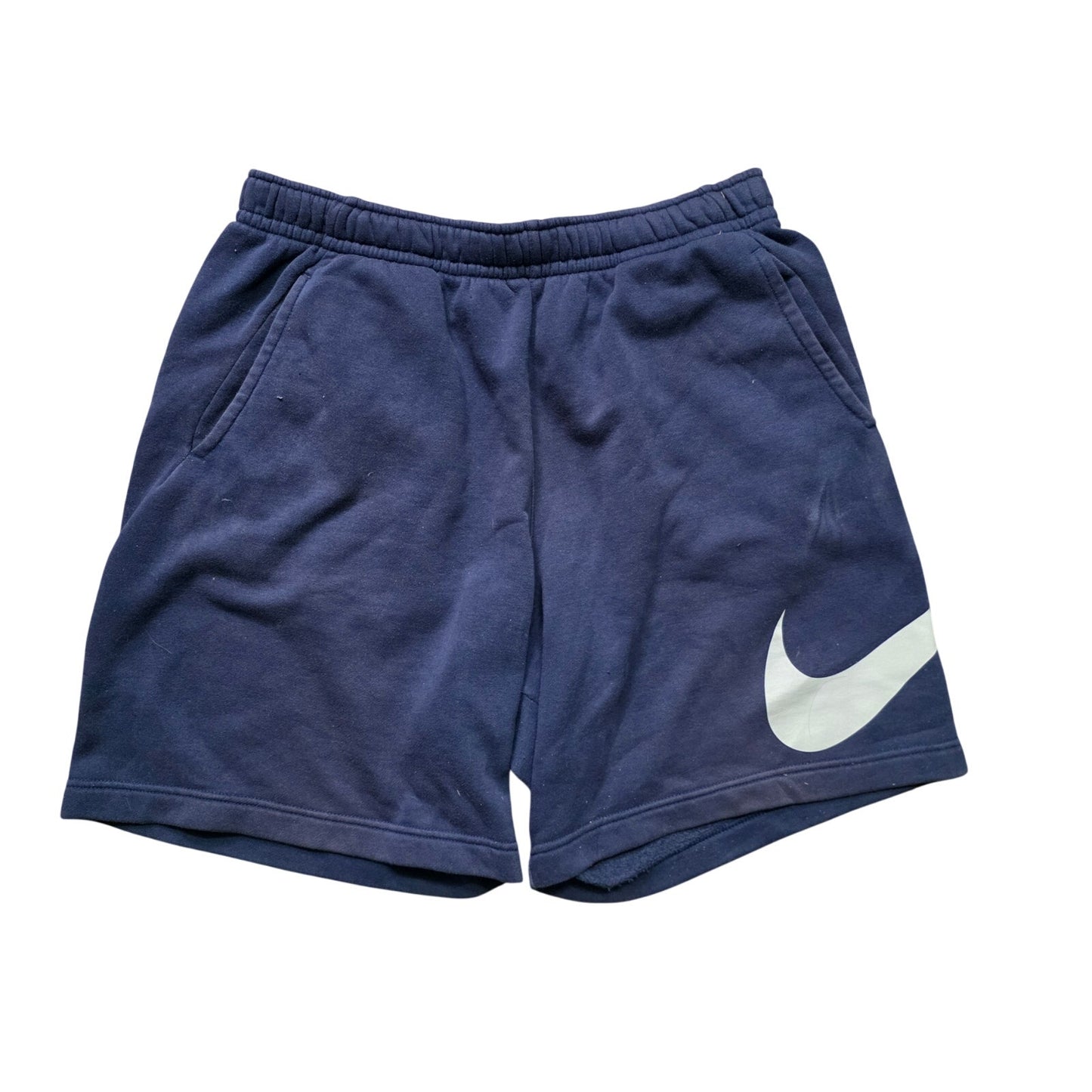 Nike Explosive Fleece Sweat Shorts Men’s L Navy Blue Swoosh Logo