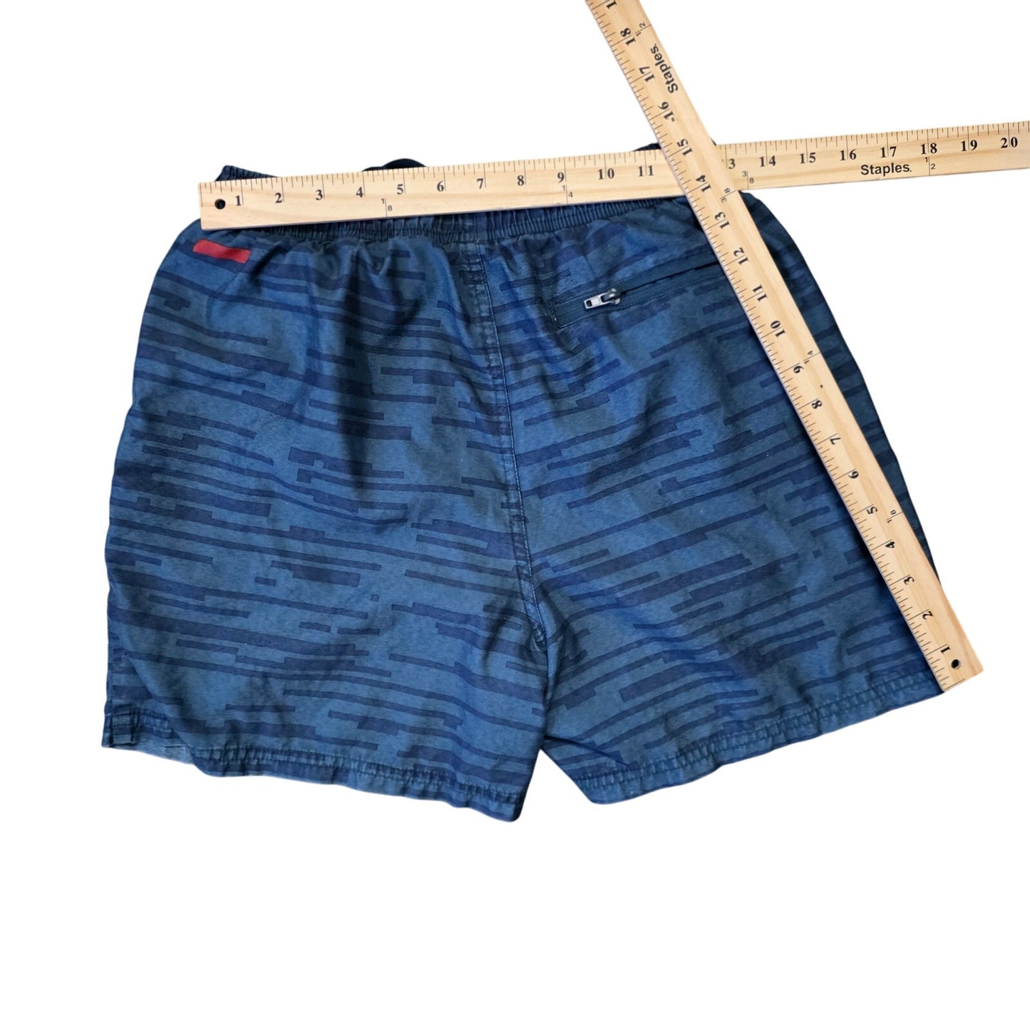 Ferrari Men’s Swim Trunks Blue Camo Patterned Board Shorts Size L