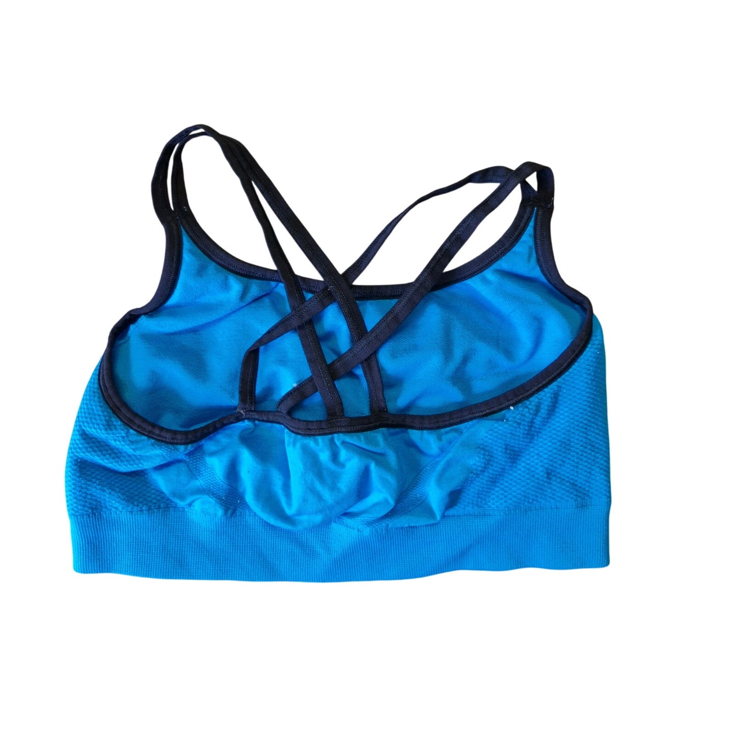 Champion Sports Bra Women’s Large Blue Cross Strap Support Activewear