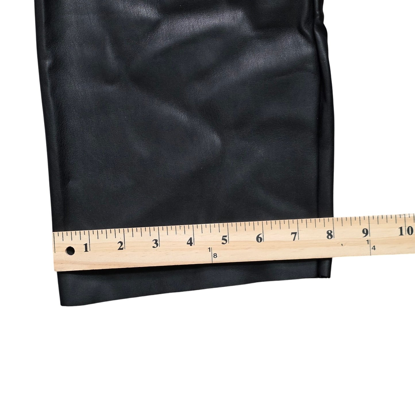 Zara Women’s Pants Size 6 Black Faux Leather Wide Leg
