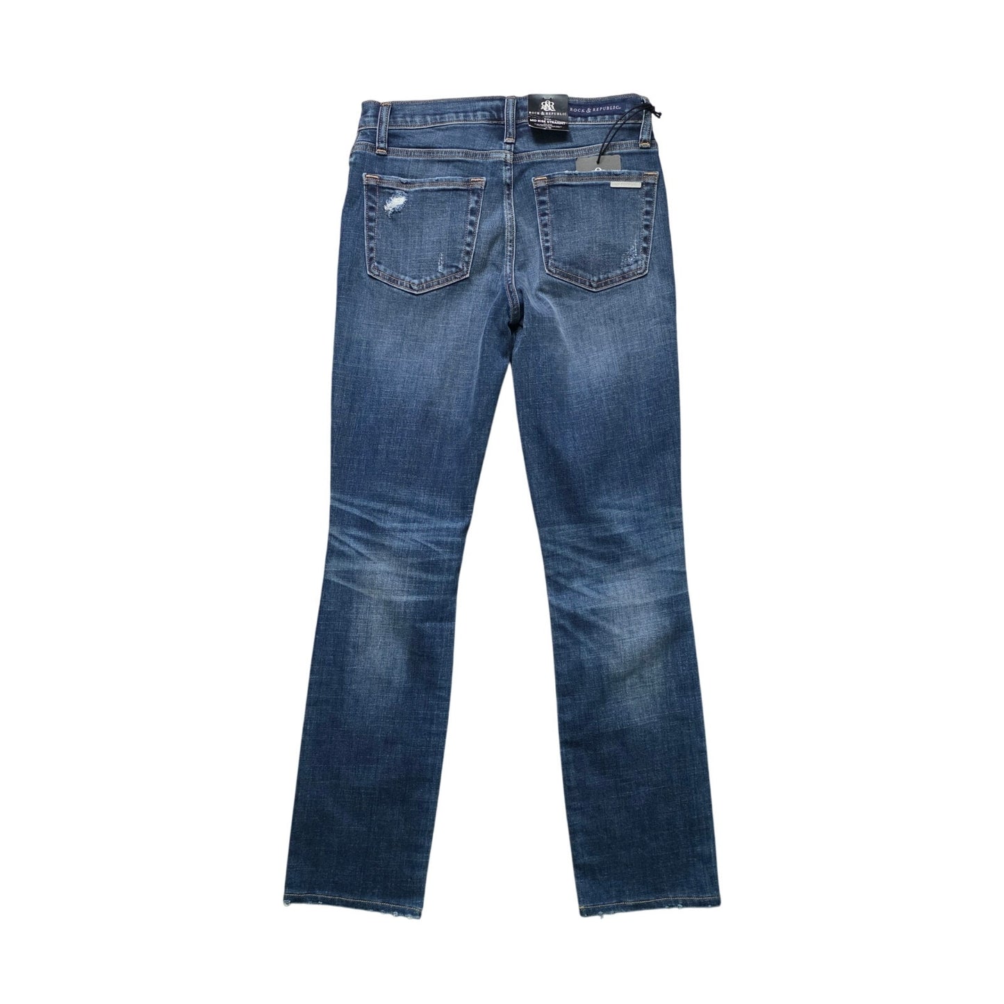 Rock & Republic Kaia Jeans Women’s 6 Blue Dark Wash Straight Stretch NWT