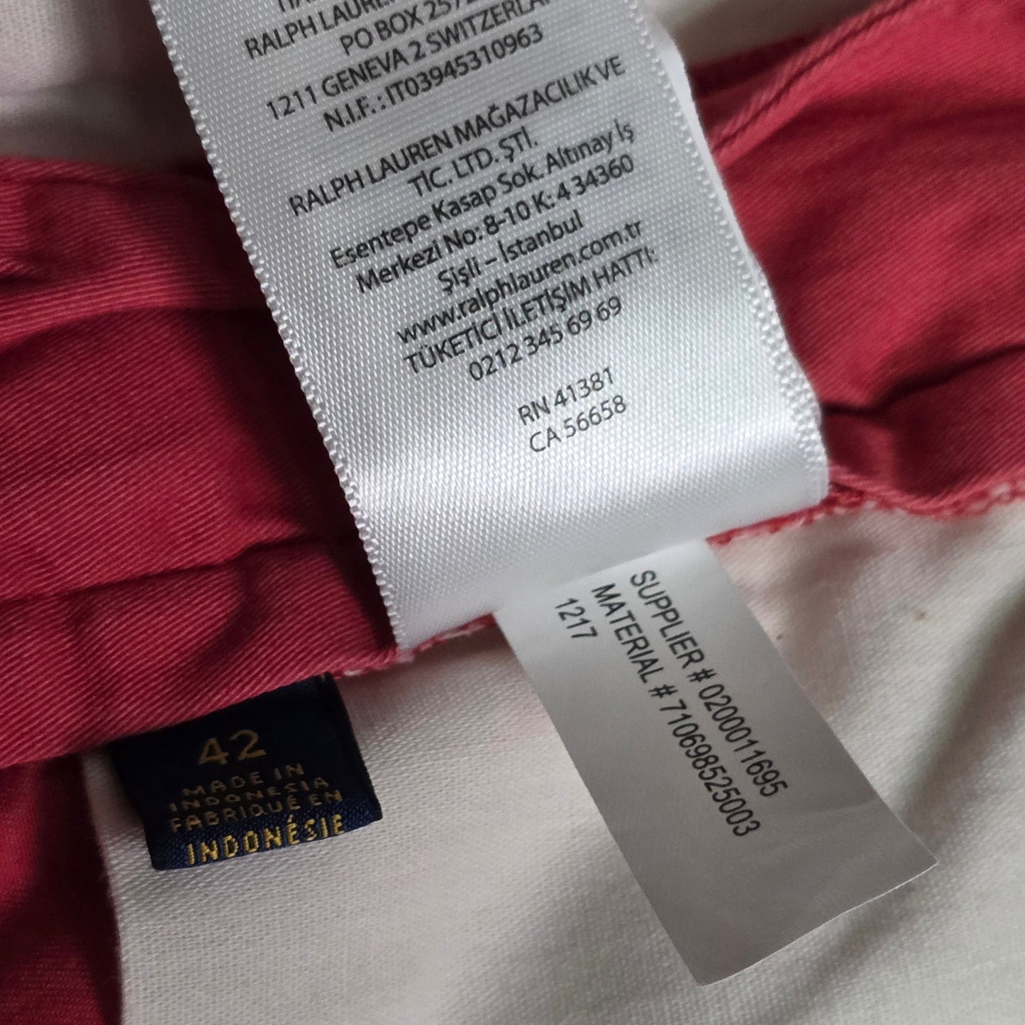 Polo Ralph Lauren Chino Shorts Men’s 42 Red Classic Fit Cotton