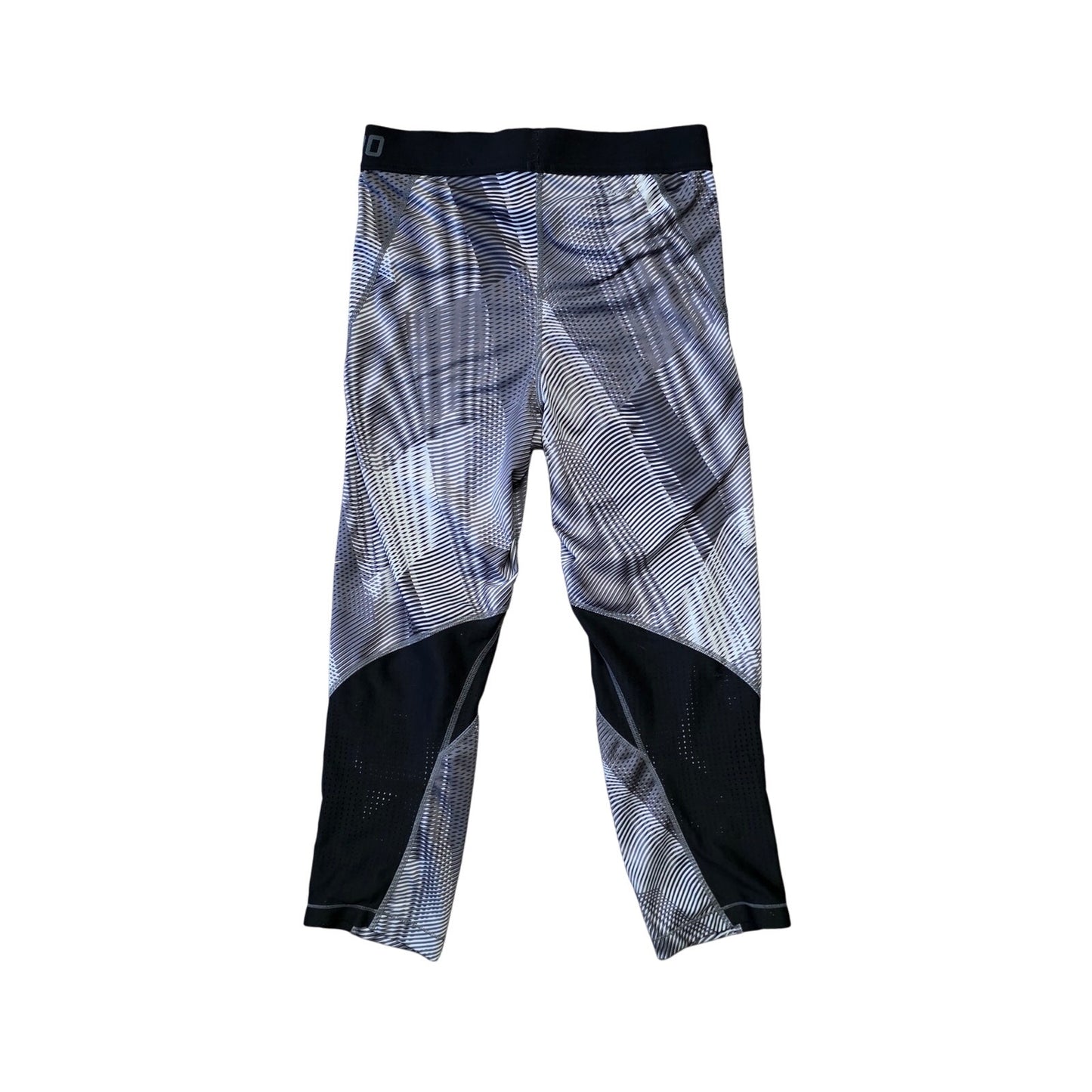 Nike Pro Crop Pants Women’s S Black Gray Yoga Running Athletic