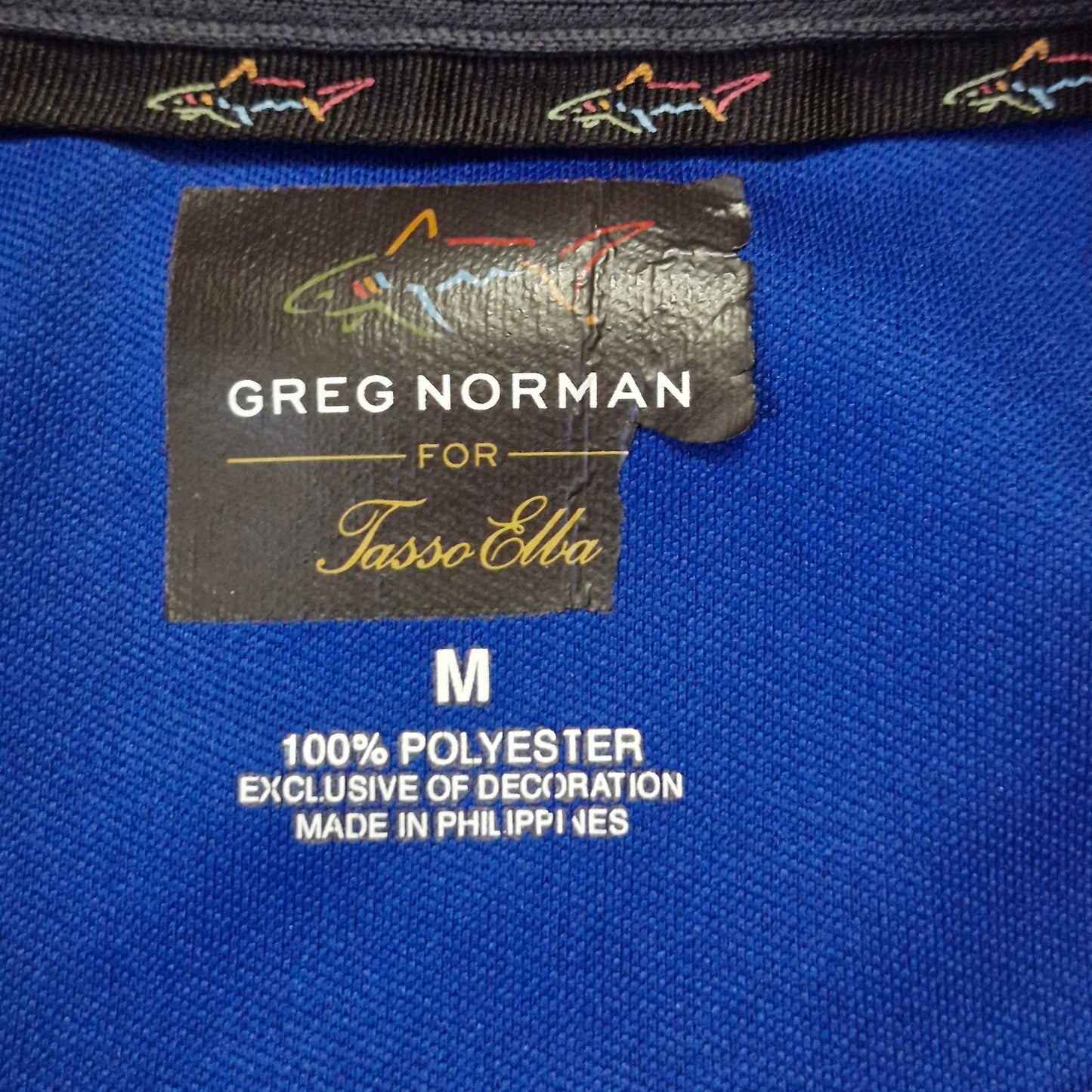 Greg Norman Long Sleeve Golf Shirt Men’s Medium Blue Stretch Performance