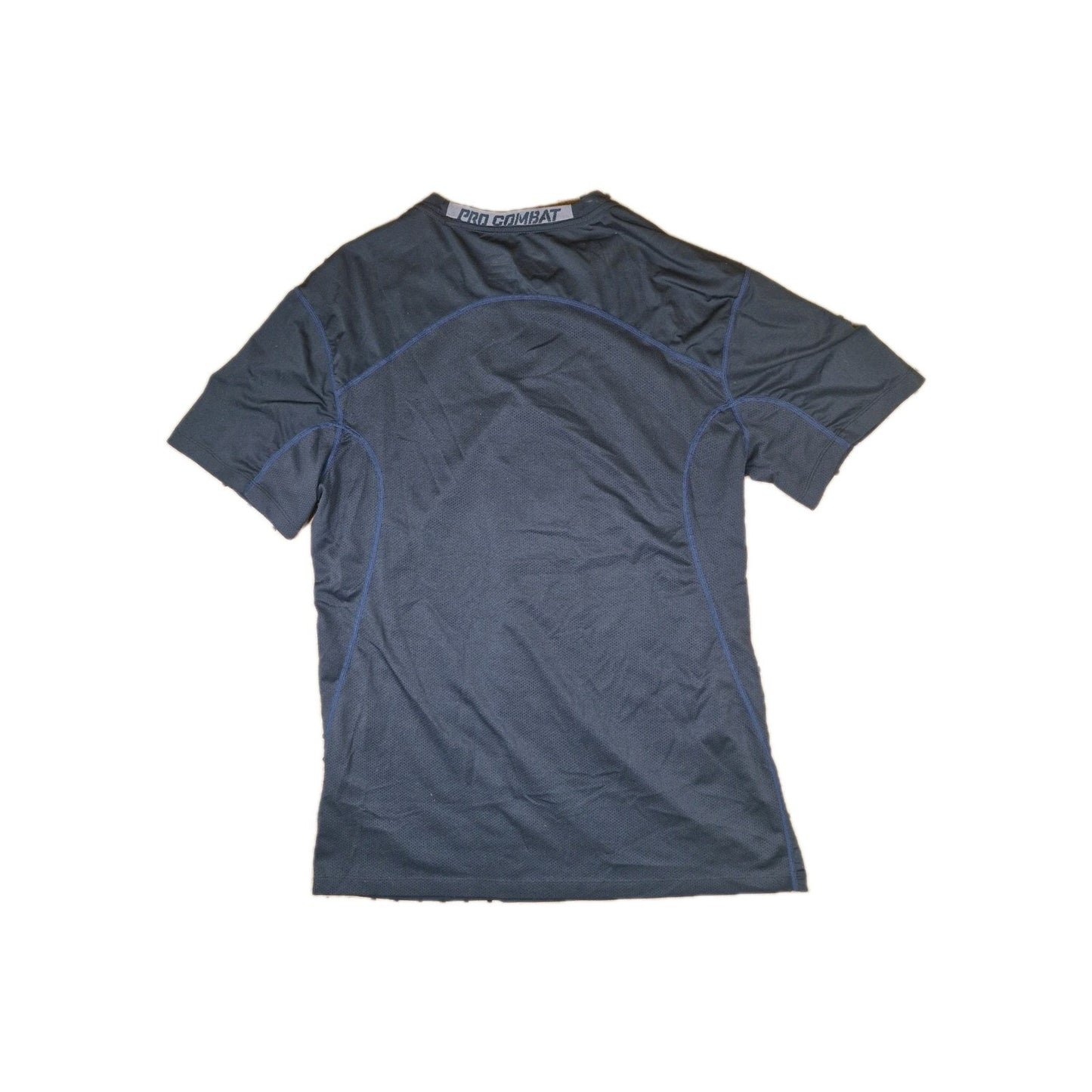 Nike Pro Combat Fitted Shirt Mens M Navy Short Sleeve Dri-Fit