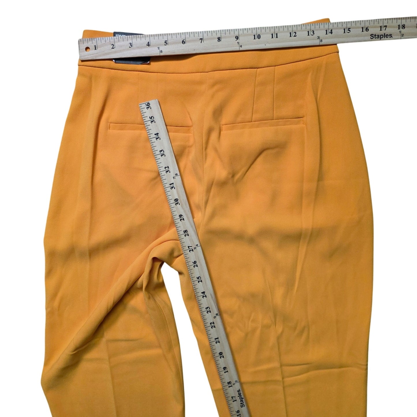 Express Stylist Super High Waisted Pleated Ankle Pant Women’s 6R Orange NWT