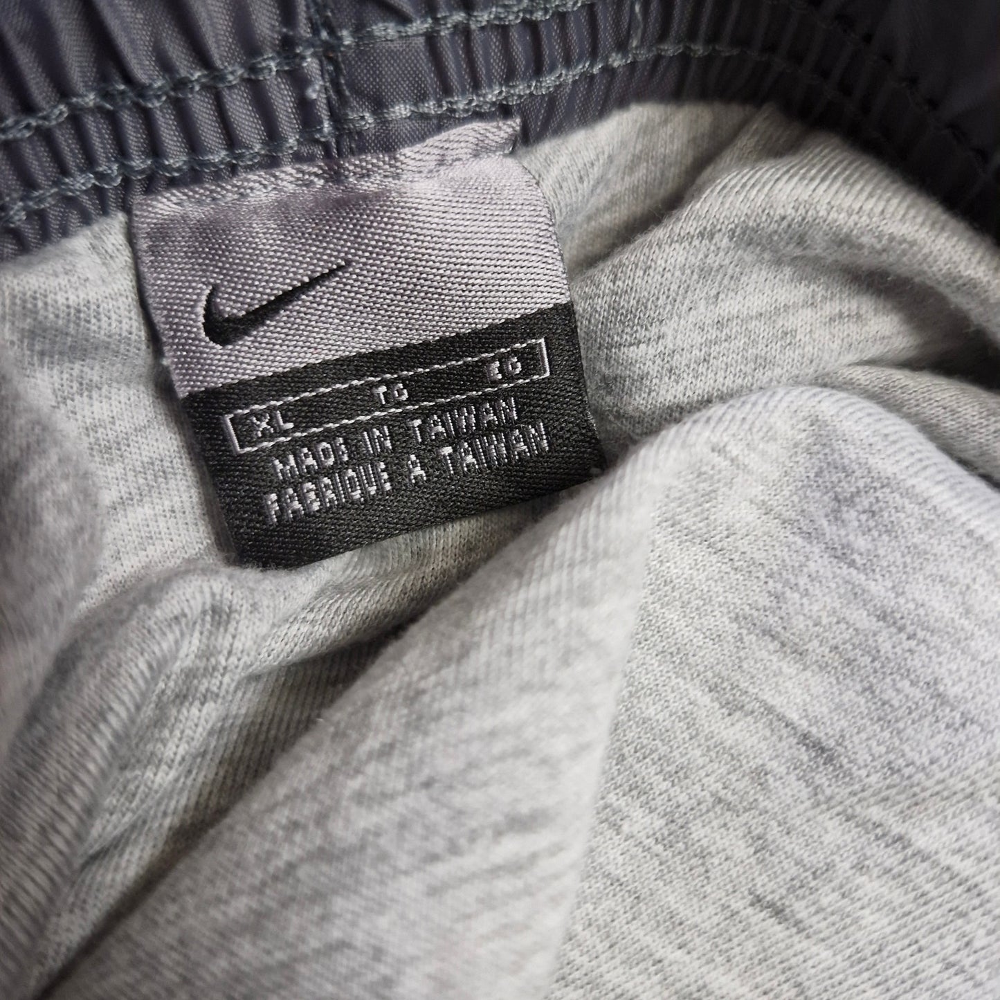Nike Windbreaker Track Pants XL Gray 90s Lined Ankle Zip Parachute Streetwear