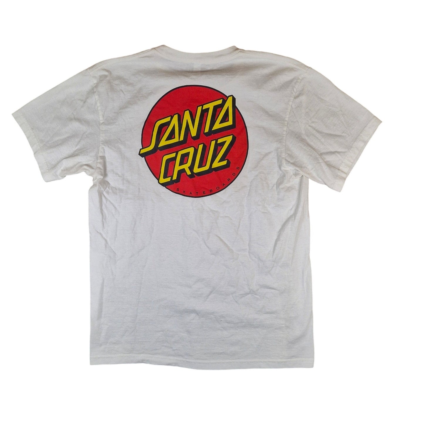 Santa Cruz Skate T-Shirt Men’s Medium Vintage Y2K Beige Graphic Tee