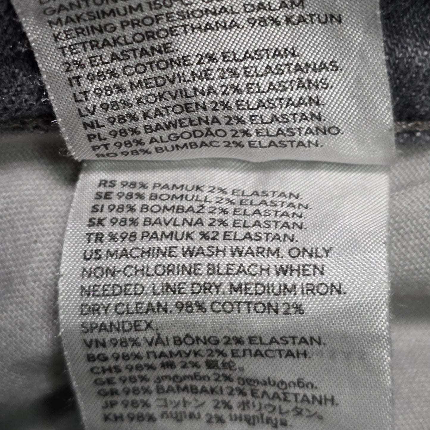 H&M Skinny Jeans Men’s 33x32 Gray Distressed Denim Casual