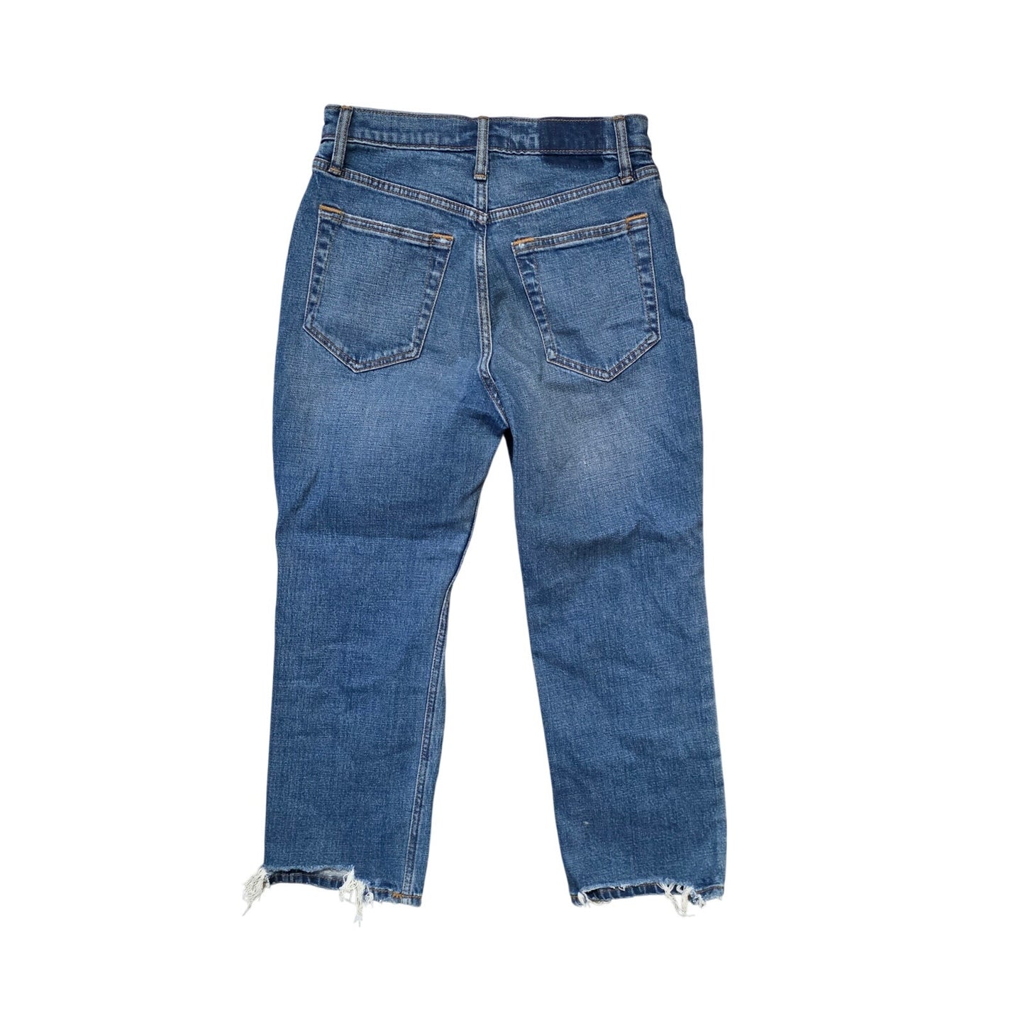 Abercrombie & Fitch Ultra High Rise Ankle Straight Jeans Women XS 27/4 Blue
