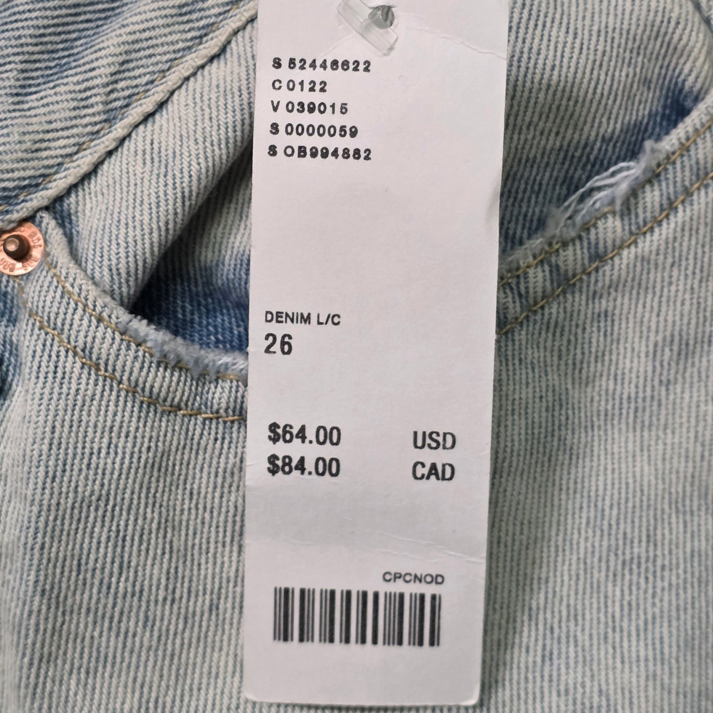 BDG High Rise Bootcut Jeans Women’s 27 Light Wash Distressed Denim NWT
