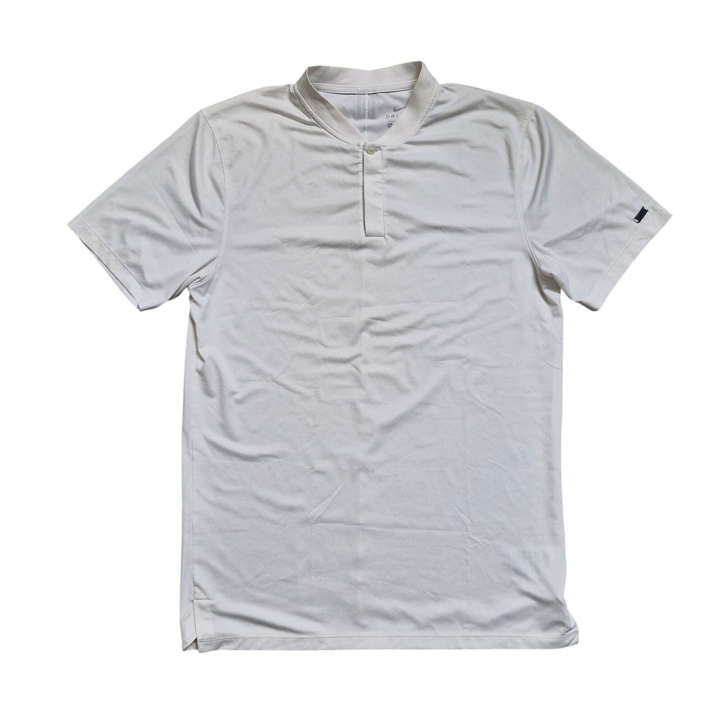 Nike Tiger Woods Polo Shirt Mens Small Gray Blade Collar Dri Fit Golf