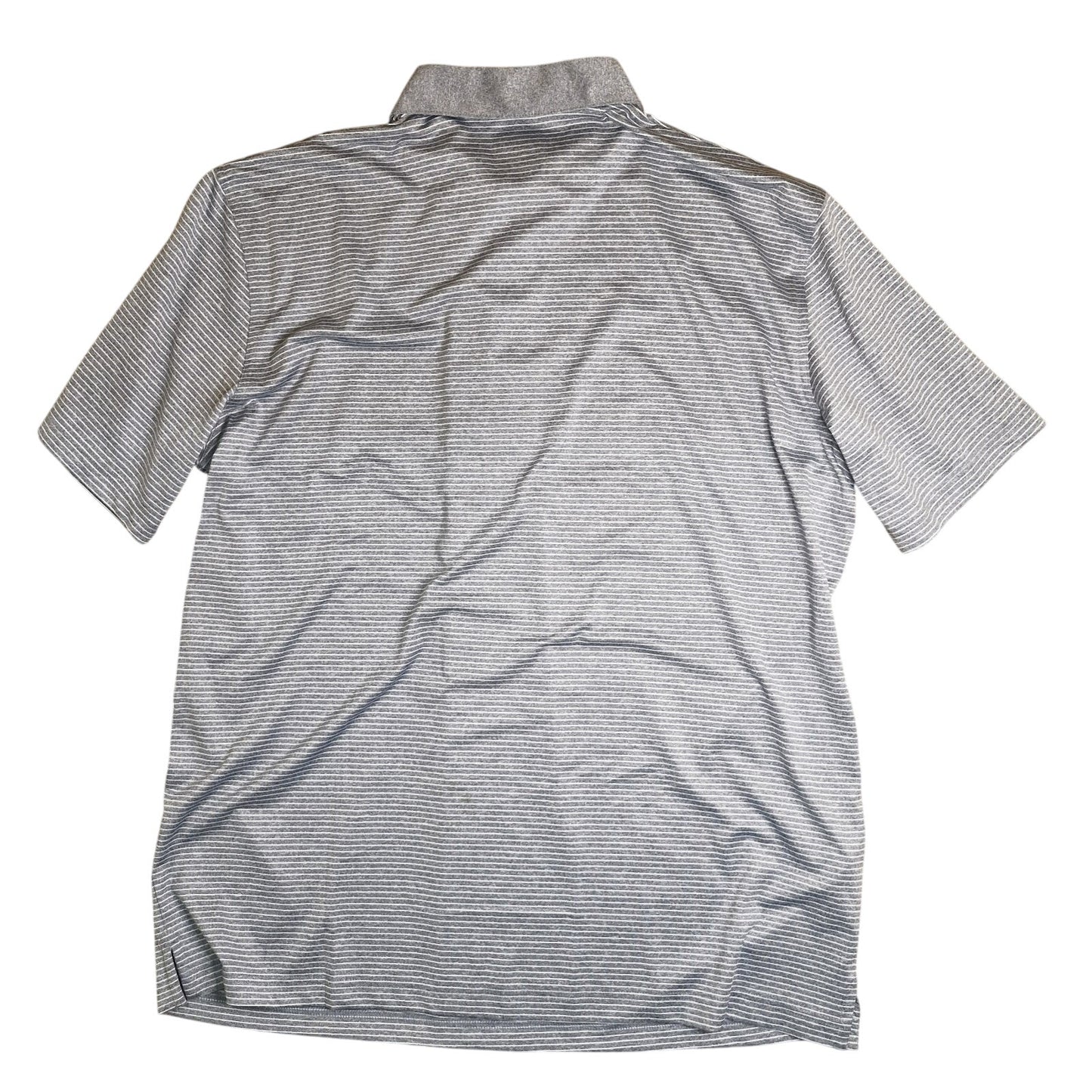 NWT Callaway Golf Polo Shirt Mens XL Navy Chambray Striped UPF Opti-Dri Stretch